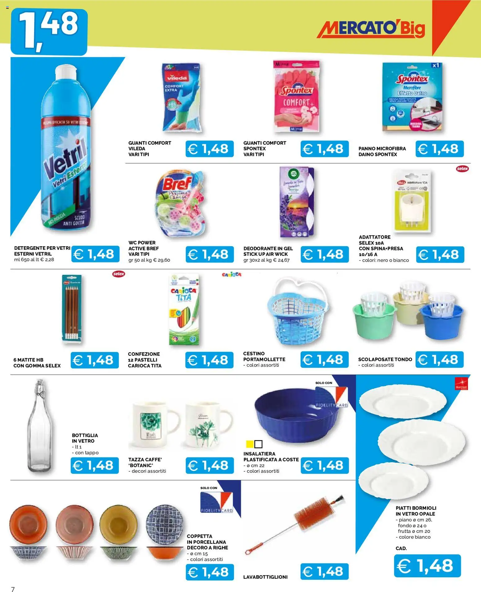 Volantino Mercatò del 17/09/2026 | Pagina: 7 | Prodotti: Panno microfibra, Frutta, Bottiglia, Cestino