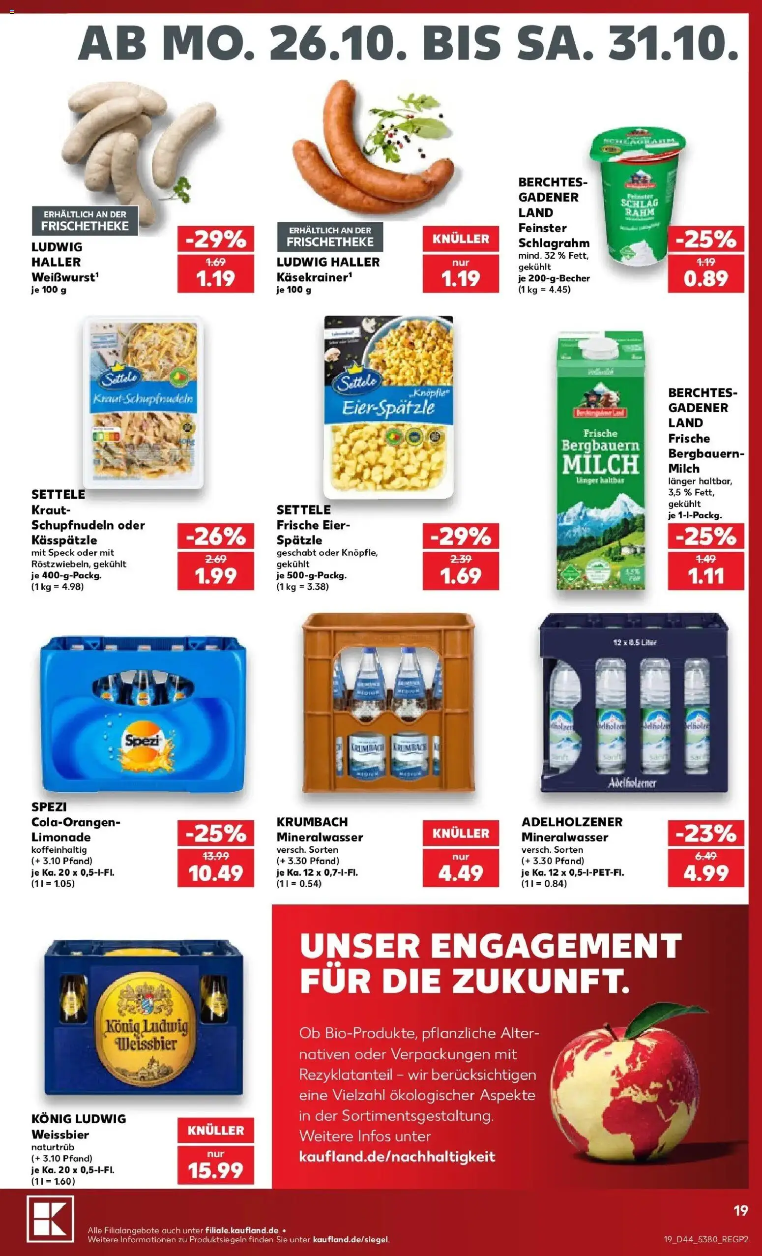 Prospekt Kaufland ab 26.10.2026 » Angebote Online zum Blättern | Seite: 23 | Produkte: Milch, Eier, Adelholzener, Limonade