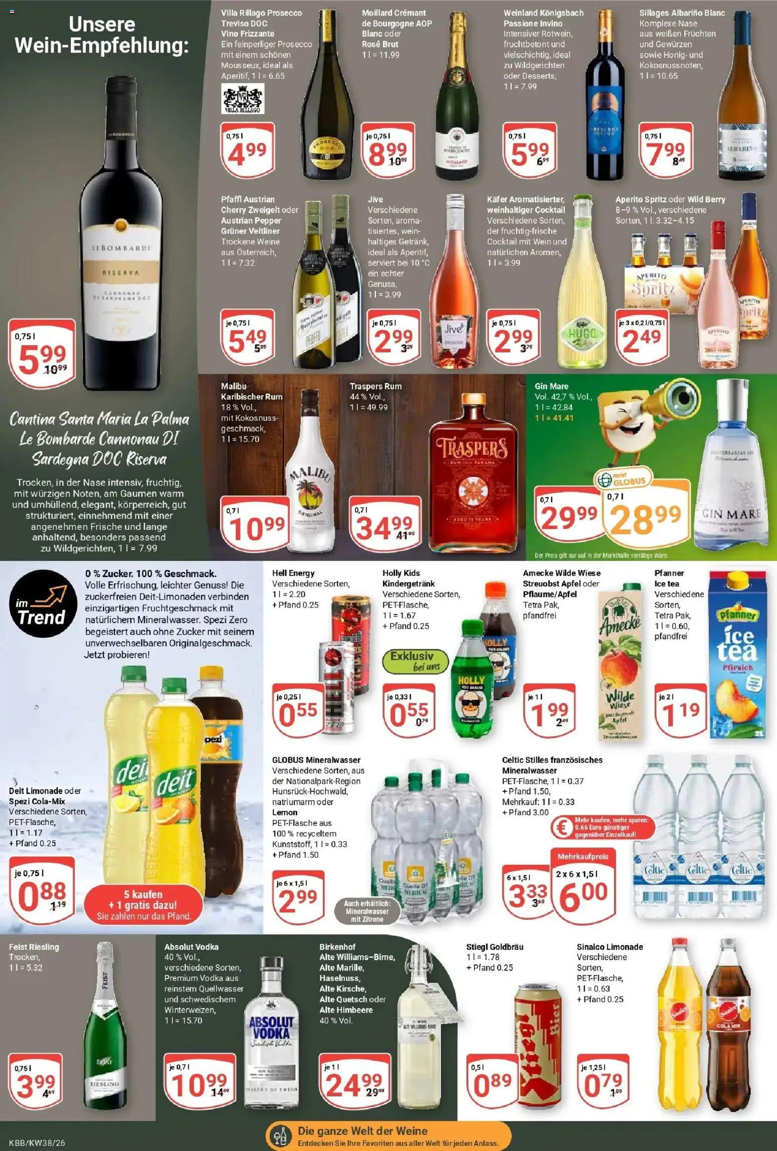 Globus Prospekt Koblenz-Bubenheim (ab 14.09.2026) » Angebote online | Seite: 16 | Produkte: Bier, Limonade, Mineralwasser, Zitrone