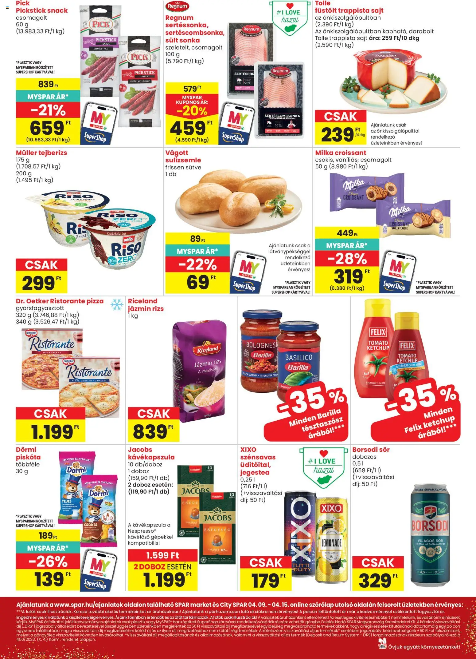Spar akciós ujság - amely érvényes a következő dátumtól: 09.04.2026 | Oldal: 2 | Termékek: Croissant, Kávéfőző, Doboz, Sör