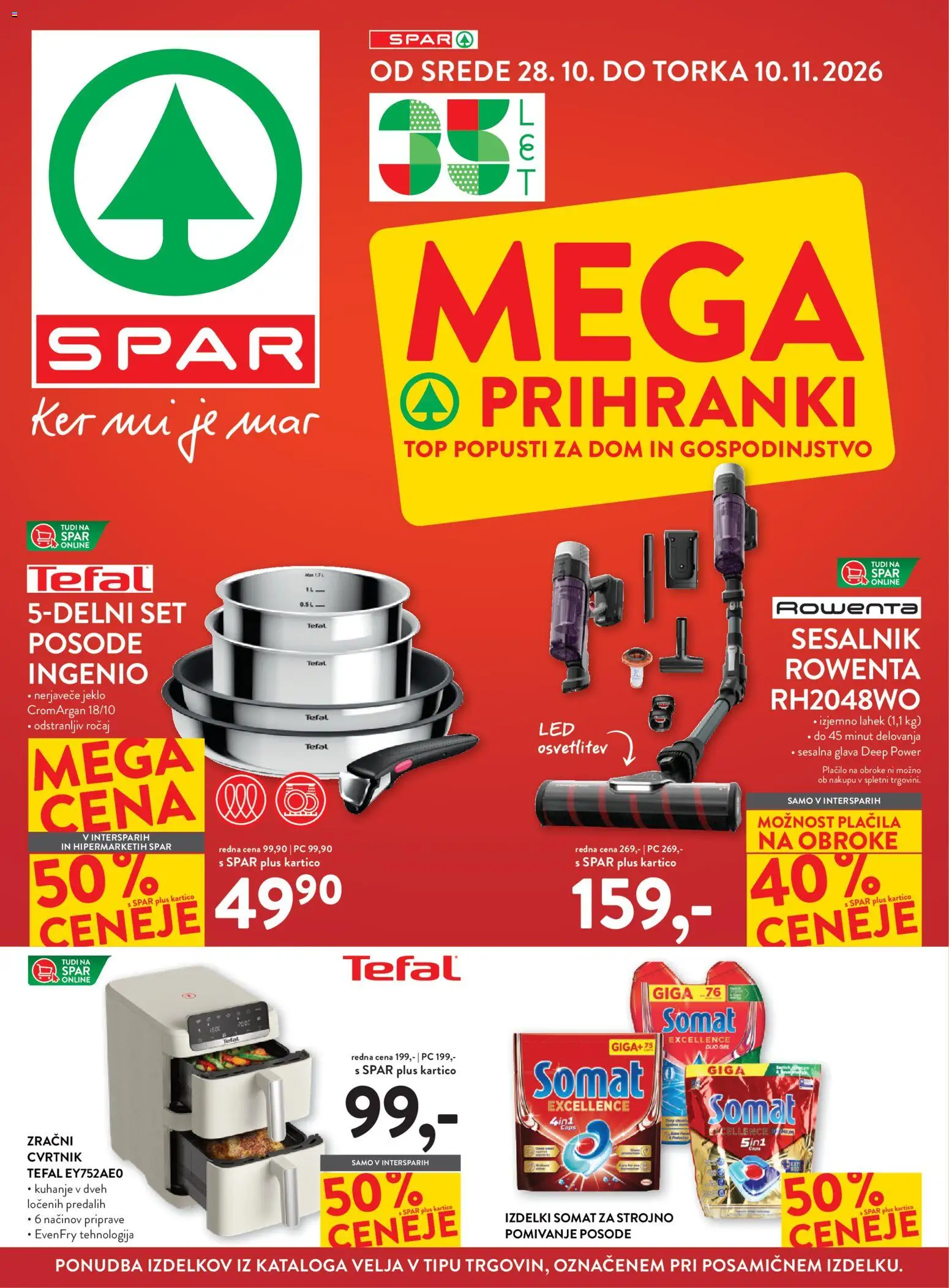 Novi Spar katalog ponudbe – veljaven od 28.10.2026 | Stran: 1 | Izdelki: Sesalnik