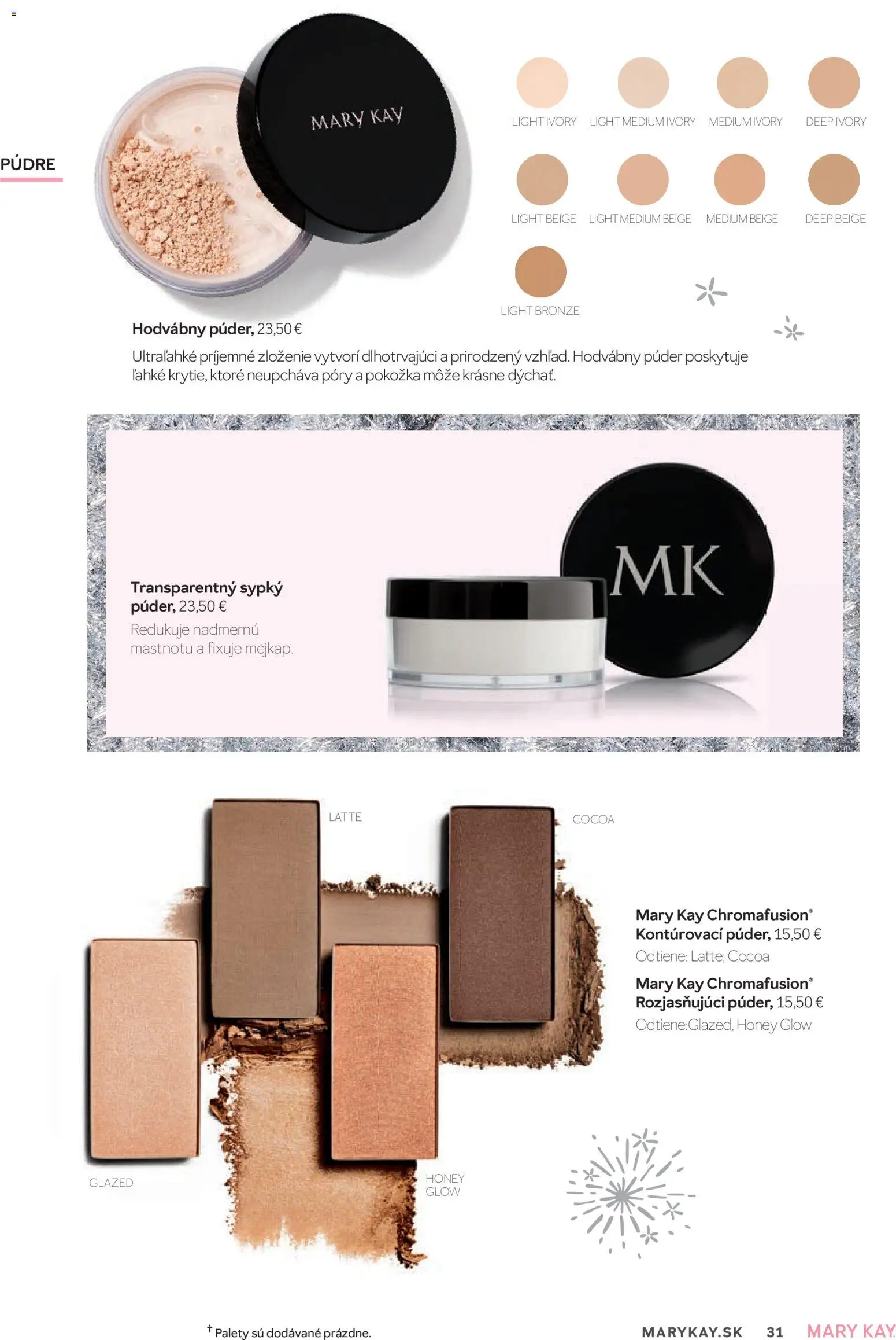 Nové Mary Kay akcie – leták je platný od 01.01.2026 | Strana: 31 | Produkty: Púder