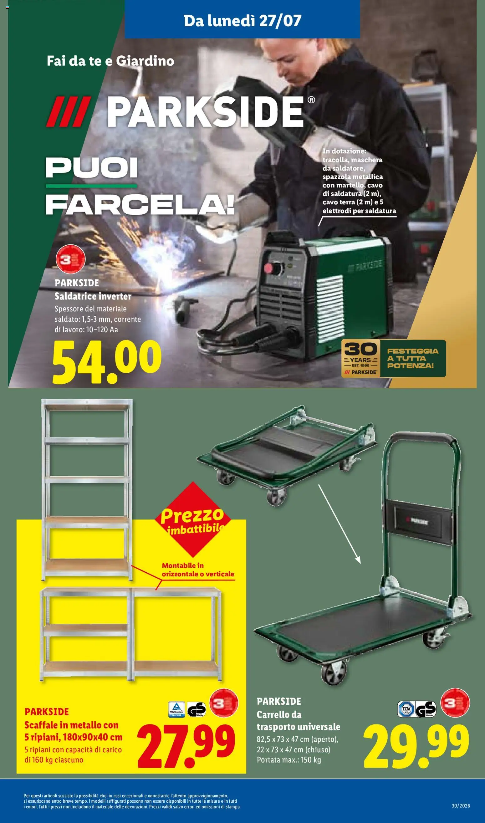 Volantino Lidl del 23/07/2026 | Pagina: 35 | Prodotti: Spazzola, Tè, Cavo, Saldatrice