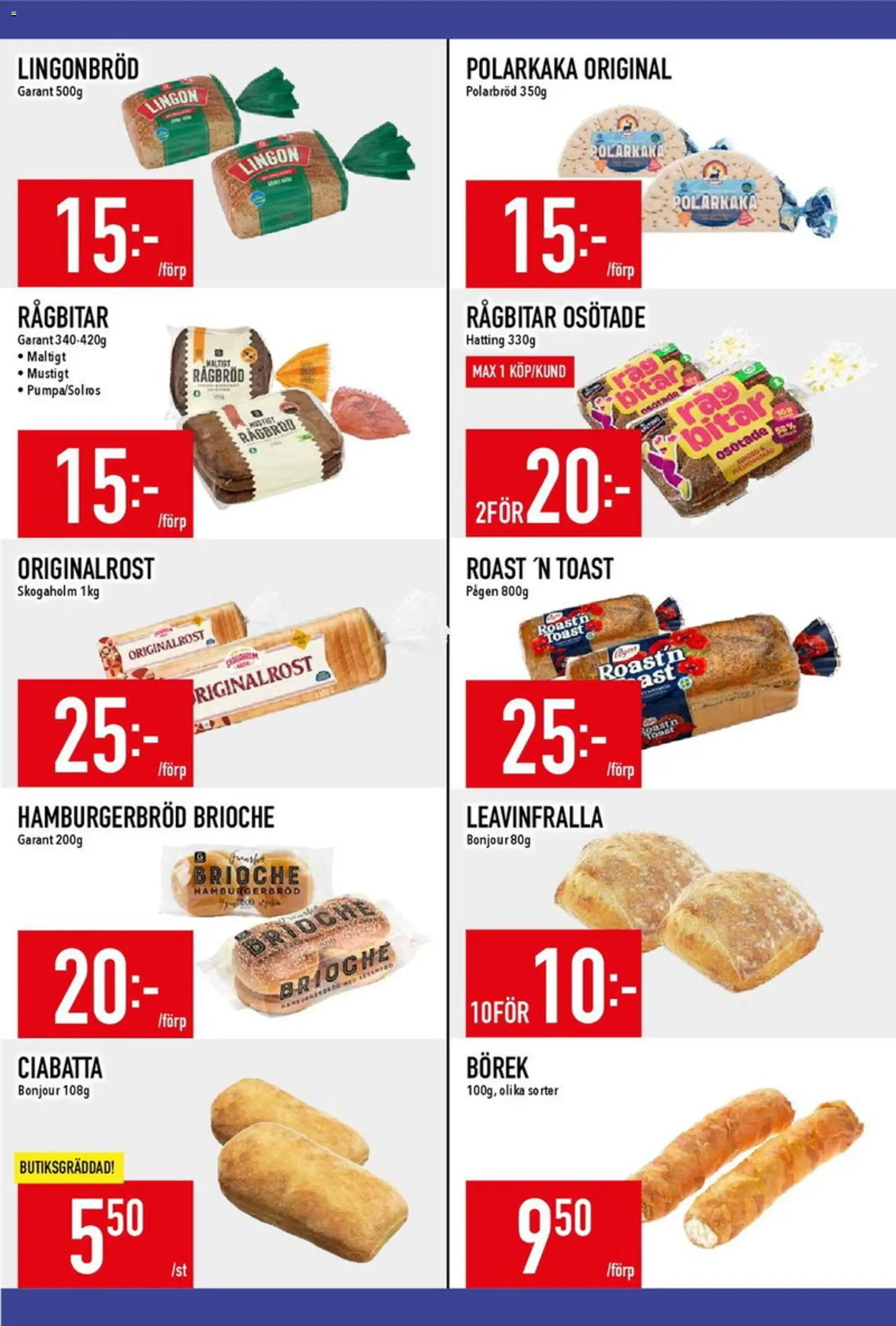 Matdax reklamblad aktuell från 31/08/2026 | Sida: 7 | Produkter: Brioche, Hamburgerbröd