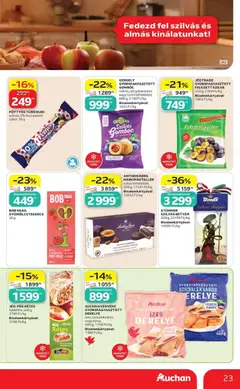 AUCHAN KEDVENC GYORSFAGYASZTOTT DERELYE, ízes, szilvalekváros vagy túrós, 600 g, 1 758 Ft/kg - amely érvényes a következő dátumtól: 2026.10.22. | Oldal: 23 | Termékek: Jégtrade, Túró, Gyorsfagyasztott, Cukor