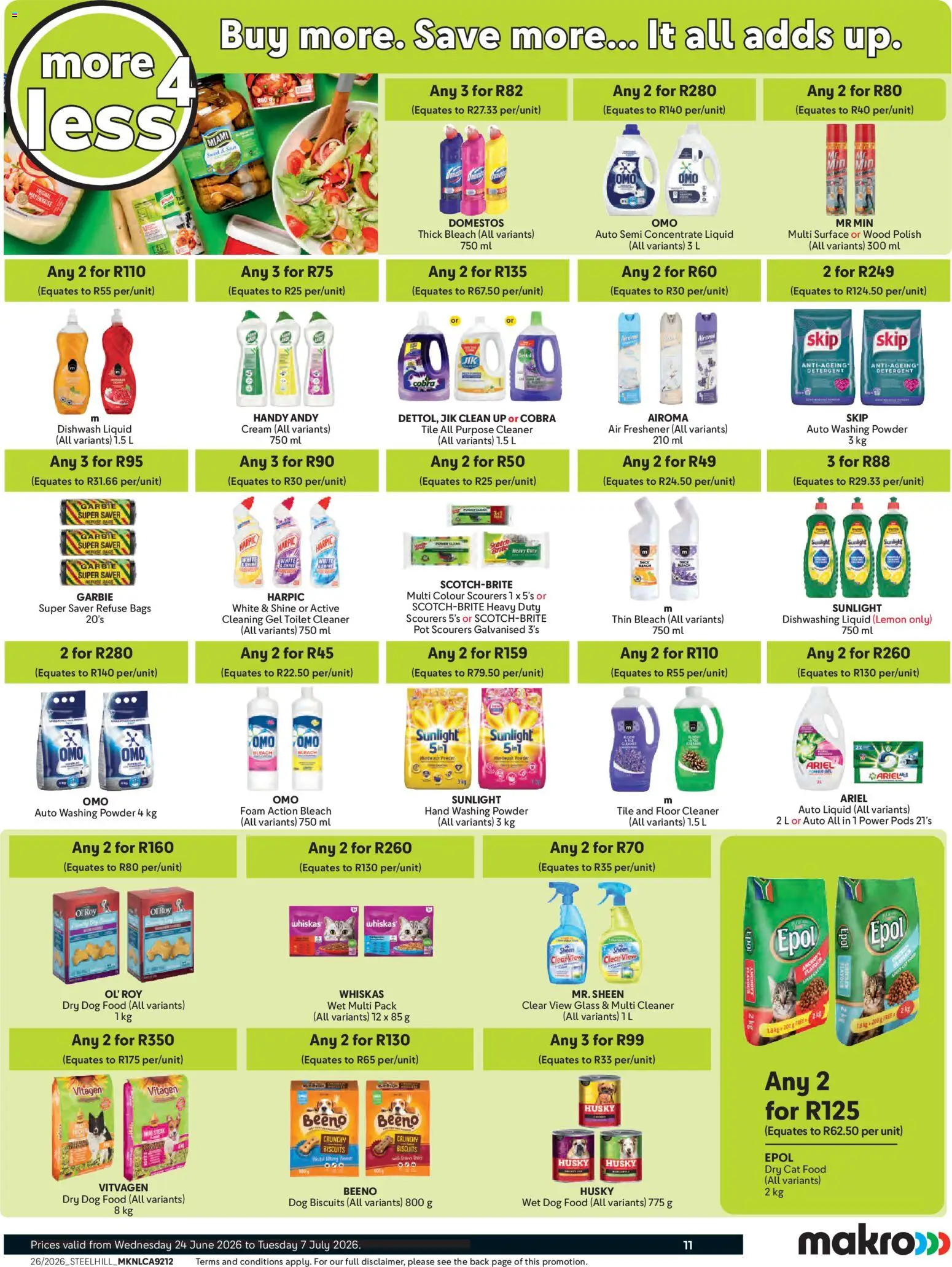 New Makro catalogue – valid from 24/06/2026 | Page: 11 | Products: Air freshener, Biscuits, Powder, Detergent