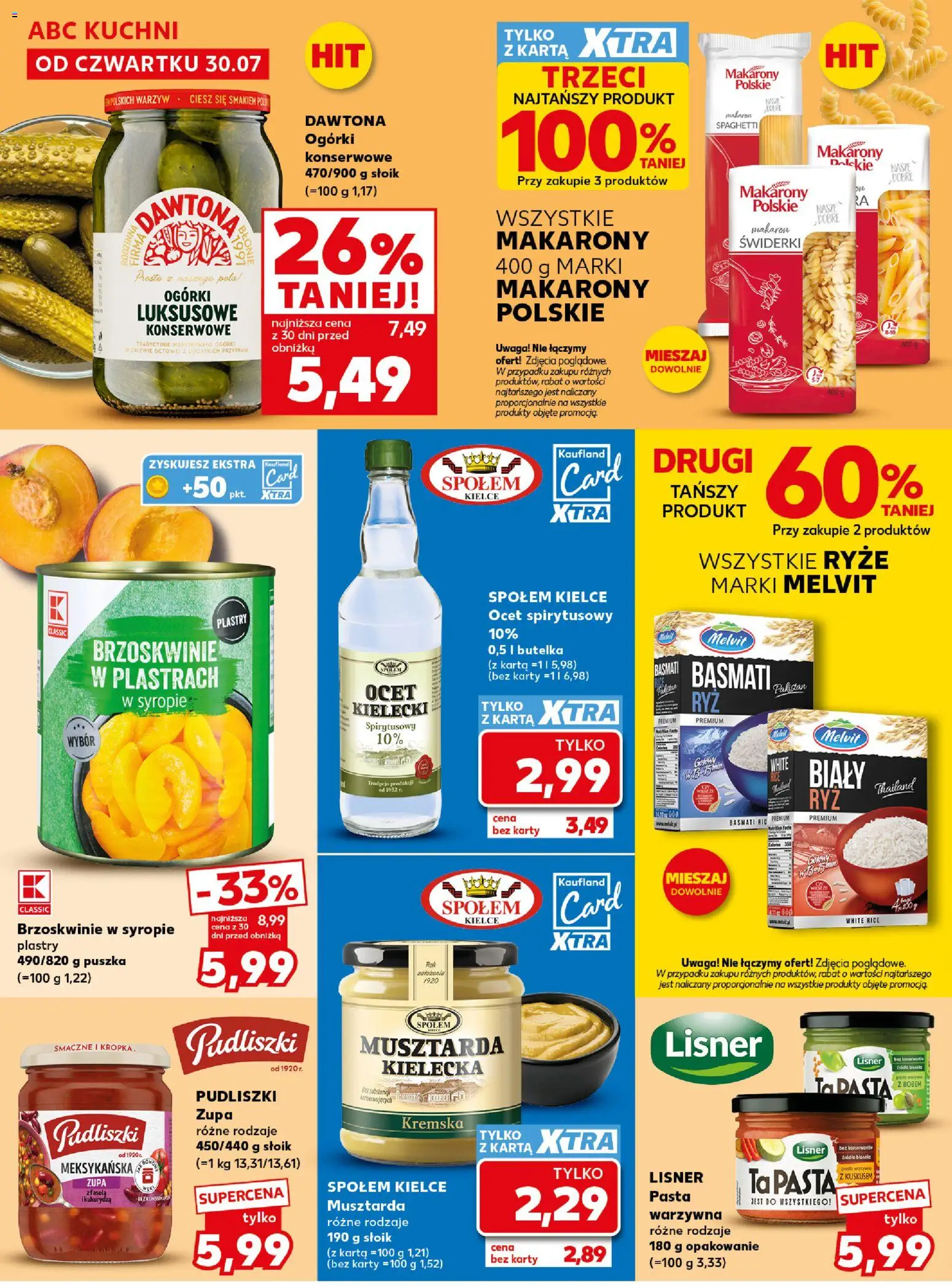 Kaufland Polsko leták - Mocny start od 03.08.2026 | Strana: 16 | Produkty: Ocet, Rýže, Basmati, Makarony