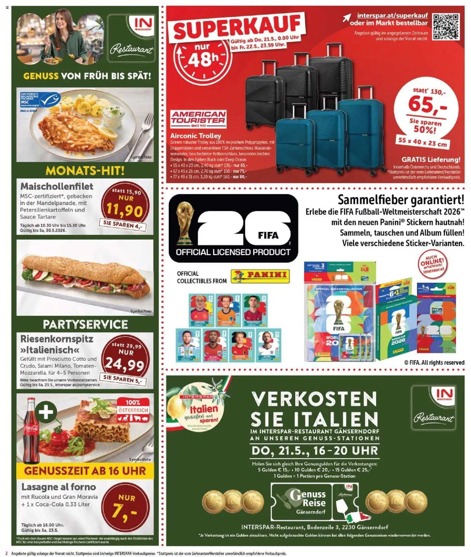 Interspar Flugblatt - Burgenland Nord gültig ab 21.05.2026 | Seite: 2 | Produkte: Uhr, Salami, Tomaten, Fisch