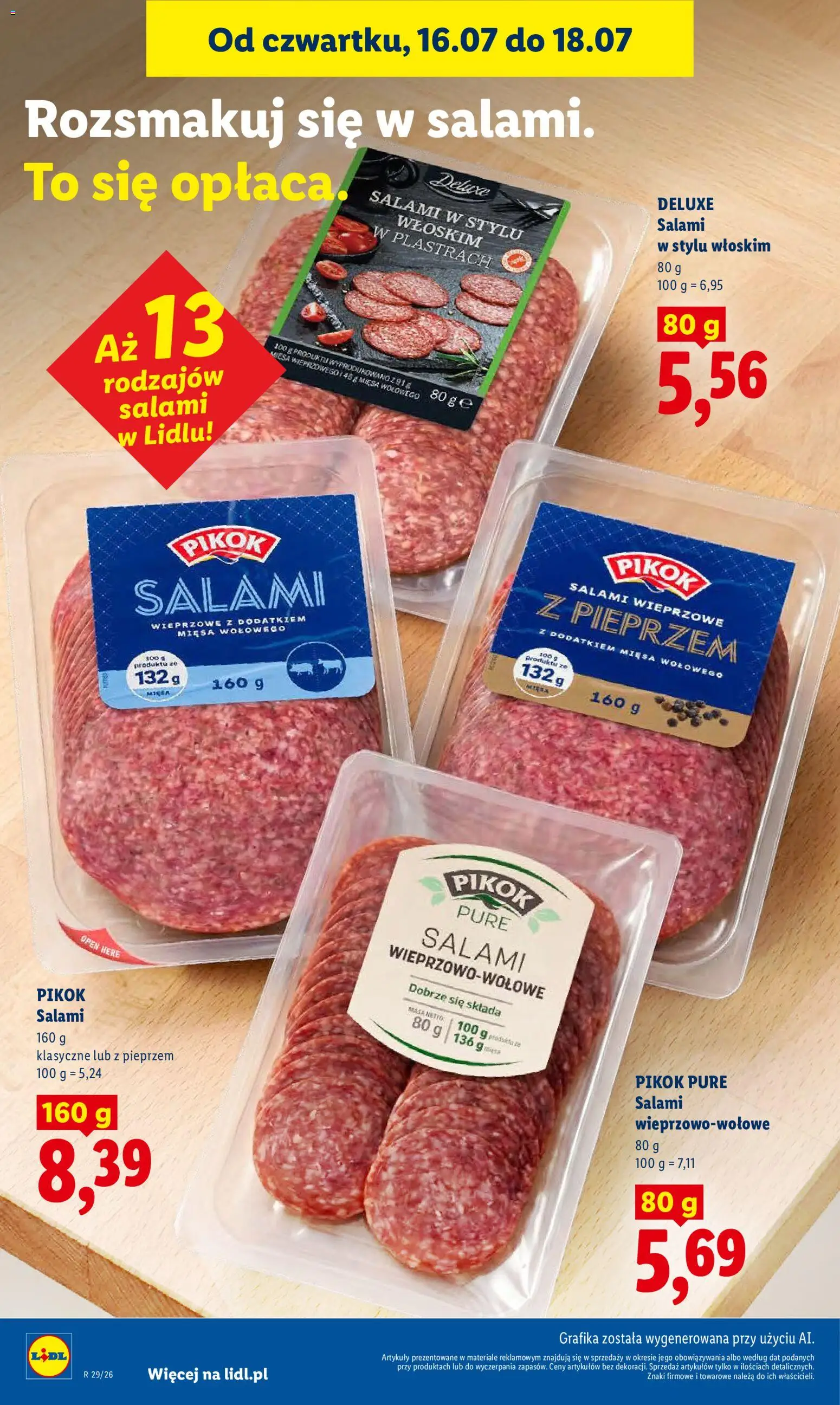 Lidl Polsko leták od 16.07.2026 | Strana: 62 | Produkty: Deluxe, Pikok