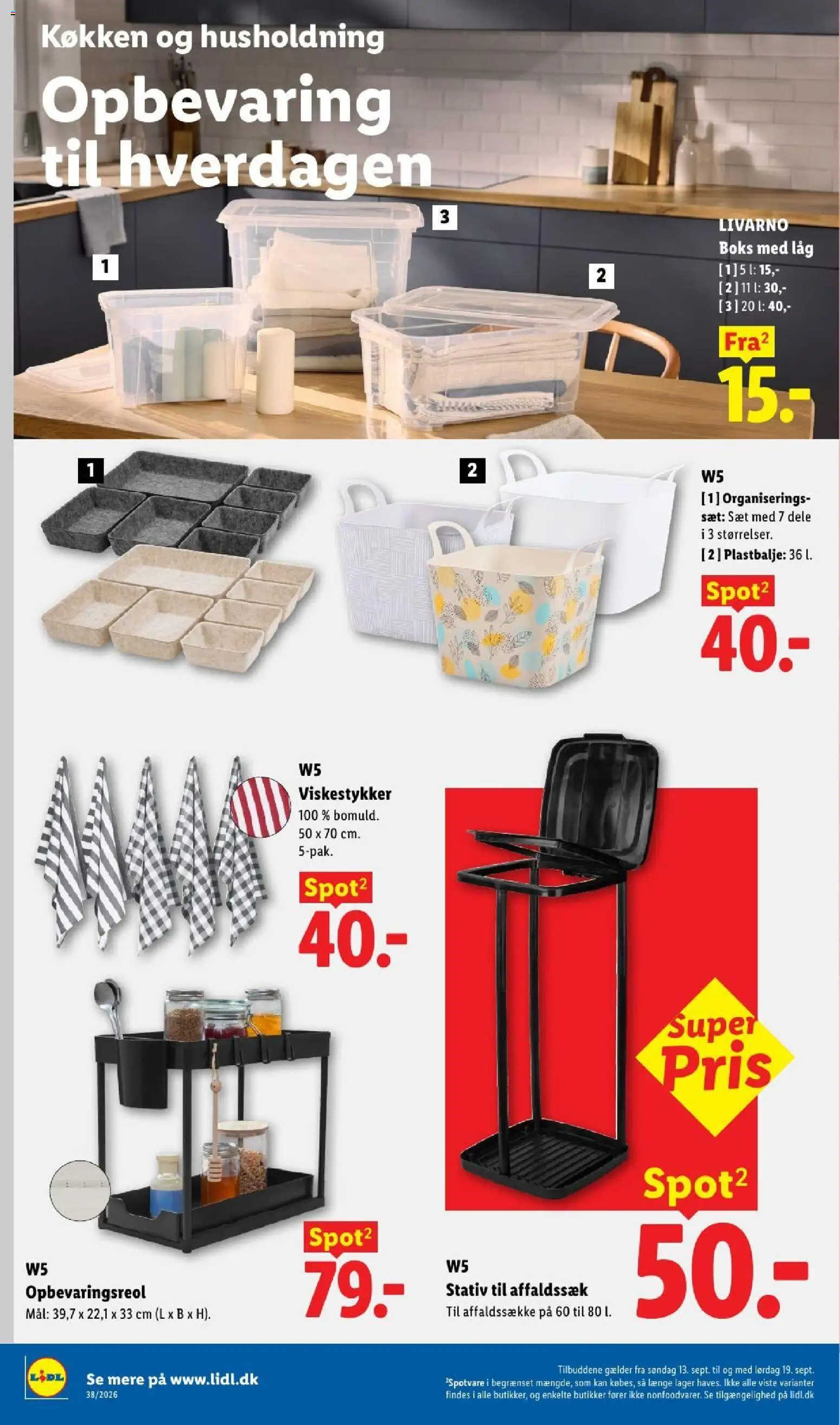 Lidl tilbudsavis – gyldig fra 13/09/2026 | Side: 18 | Produkter: Boks, Viskestykker, Søm