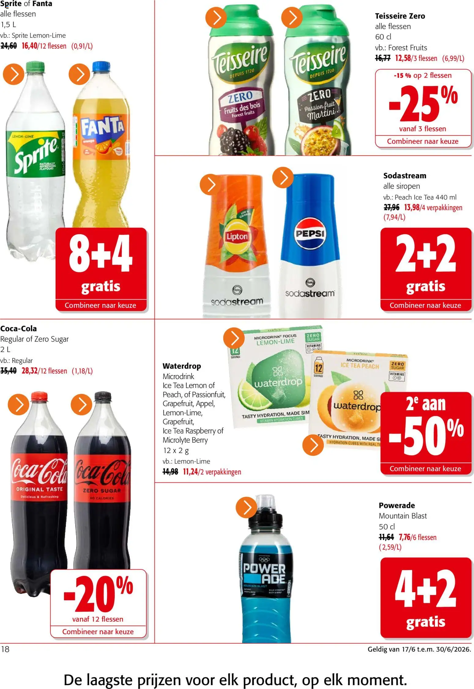 {H1} | Pagina: 18 | Producten: Pepsi, Fanta, Sprite, Fruit