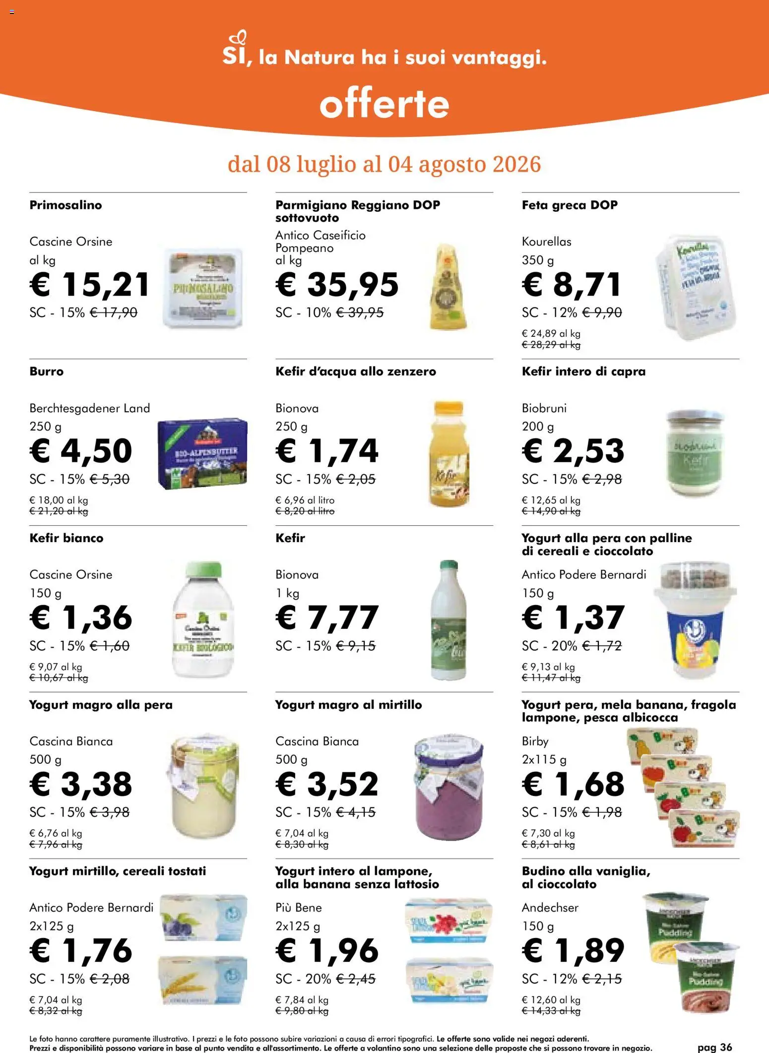 Volantino Natura Sì del 08/07/2026 | Pagina: 36