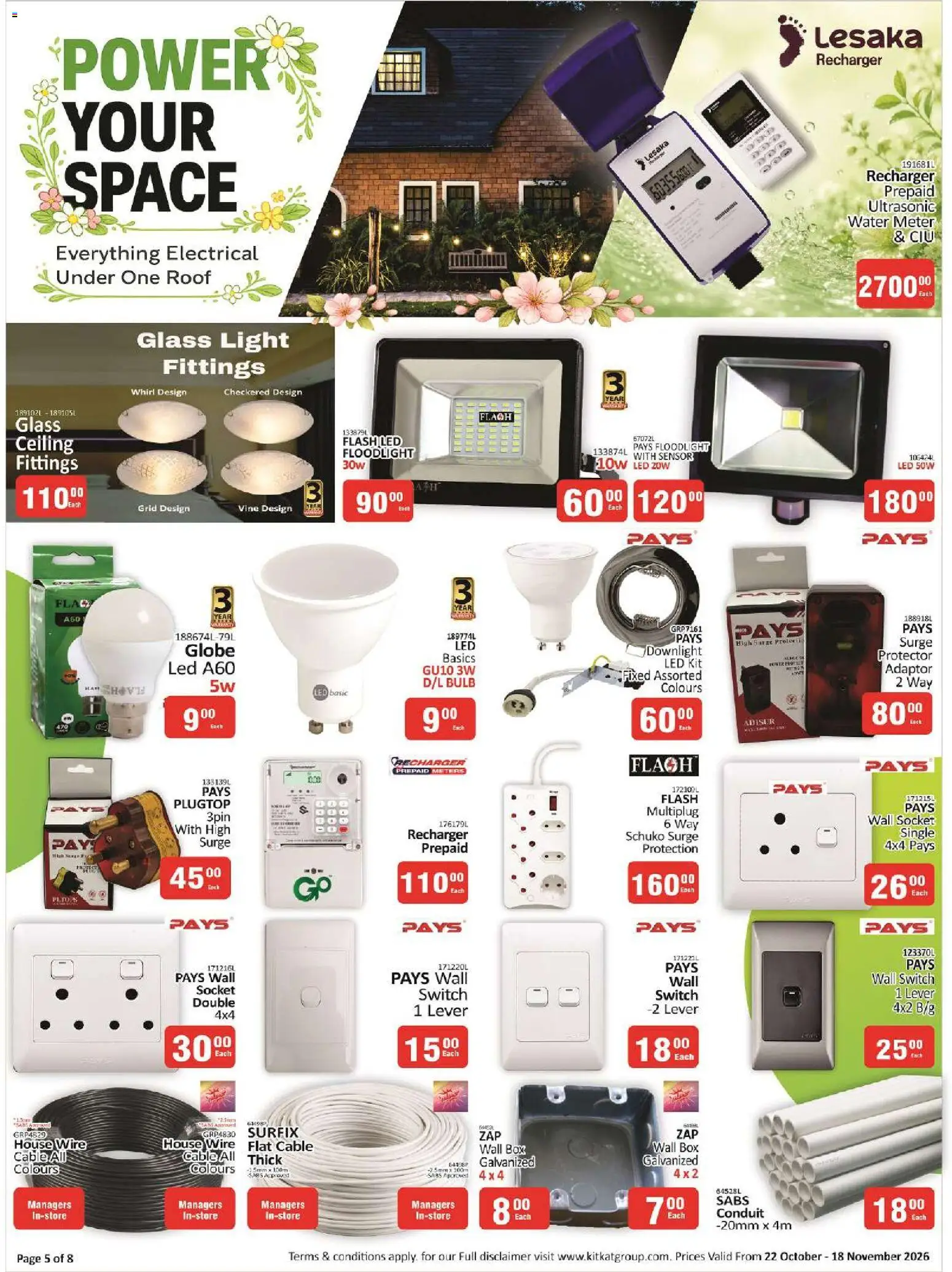 New KIT KAT Cash & Carry catalogue – valid from 22/10/2026 | Page: 5 | Products: Globe, Socket, Light, Water