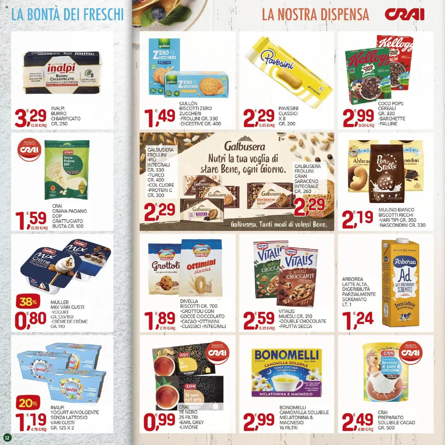 Volantino CRAI del 03/09/2026 | Pagina: 12 | Prodotti: Frutta secca, Burro, Frollini, Senza lattosio