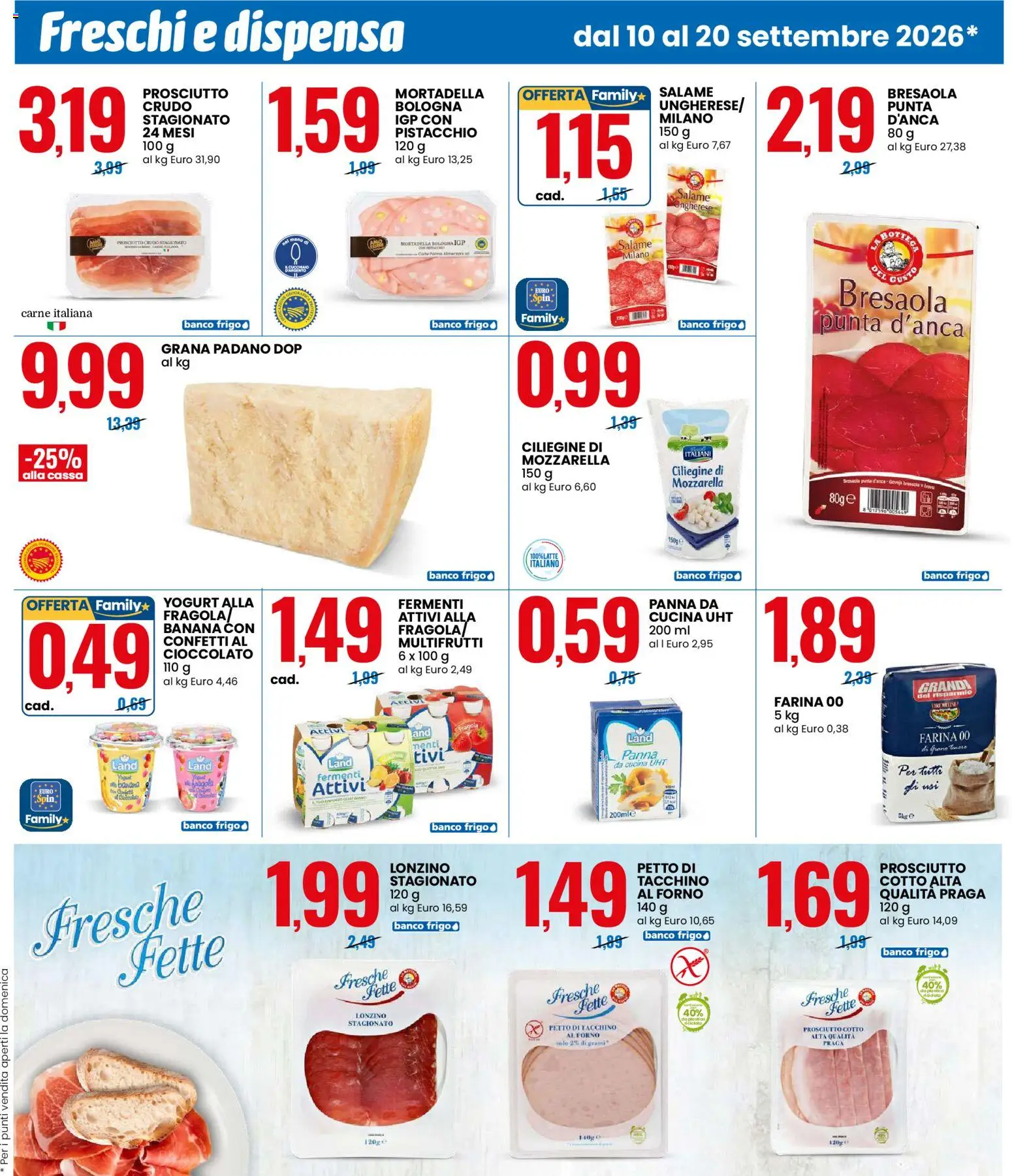 Volantino Eurospin del 10/09/2026 | Pagina: 5 | Prodotti: Pistacchio, Panna, Grana Padano, Panna da cucina