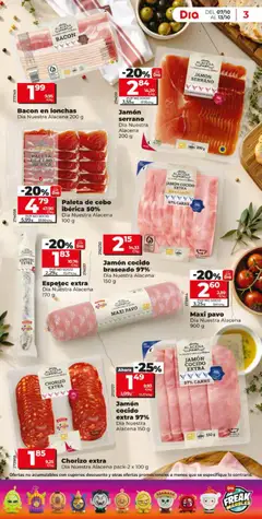 Vista previa Bacon en lonchas, Dia Nuestra Alacena 200 g válido desde el 07/10/2026 | Página: 3