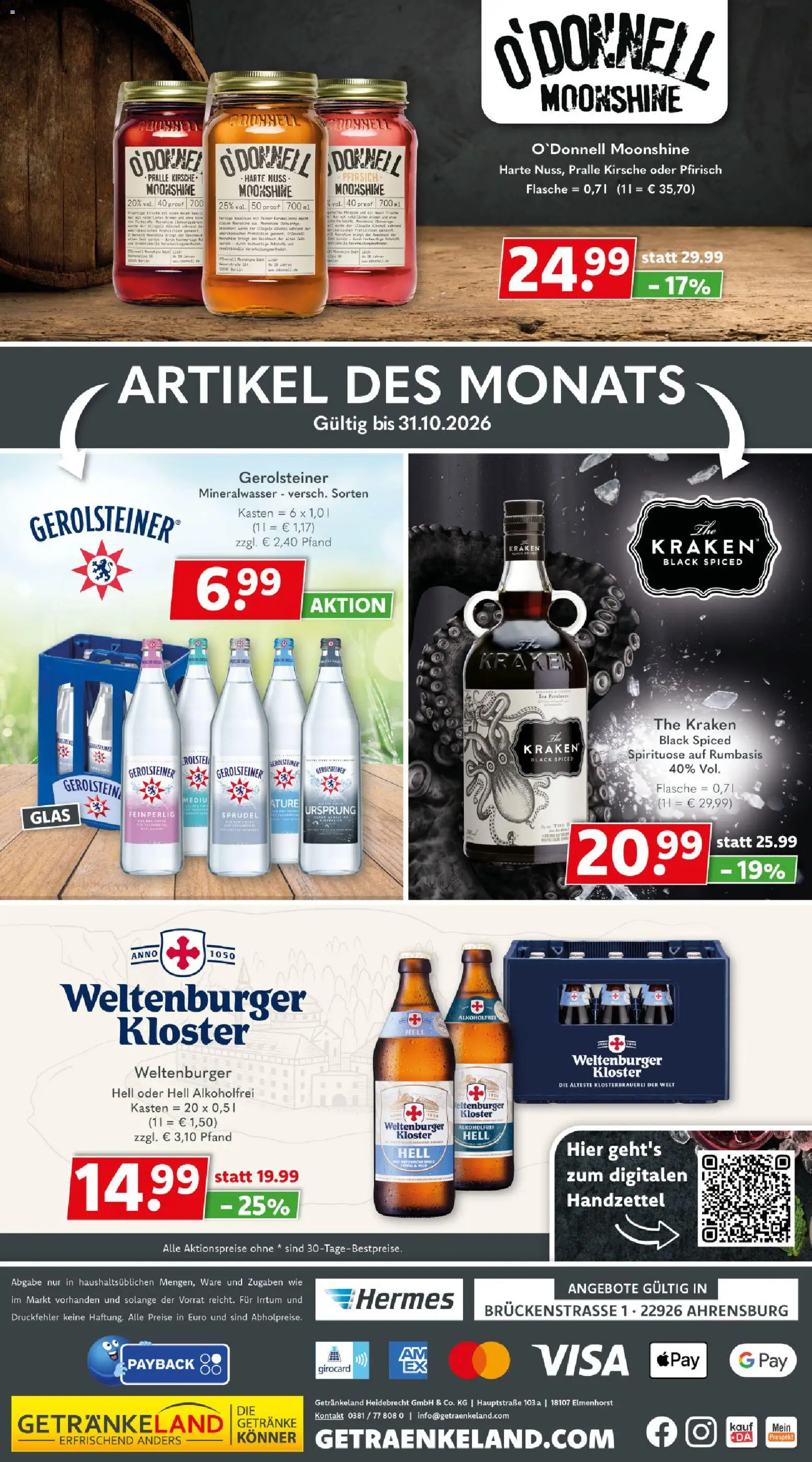 Getränkeland Prospekt Berlin - Brandenburg – gültig ab 12.10.2026 | Seite: 6 | Produkte: Hülle, Mineralwasser, Gerolsteiner