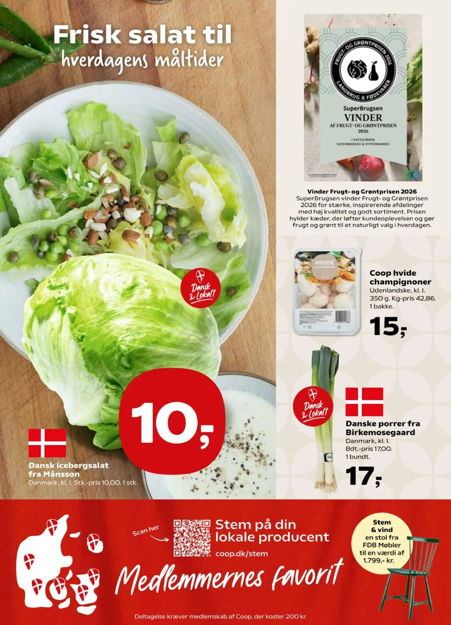 Super Brugsen tilbudsavis – gyldig fra 09/10/2026 | Side: 14 | Produkter: Salat, Stol, Porrer, Icebergsalat