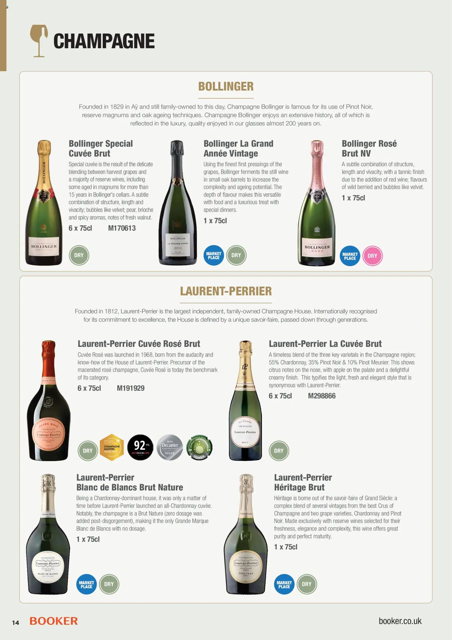 {H1} | Page: 14 | Products: Grape, Apple, Champagne, Brioche