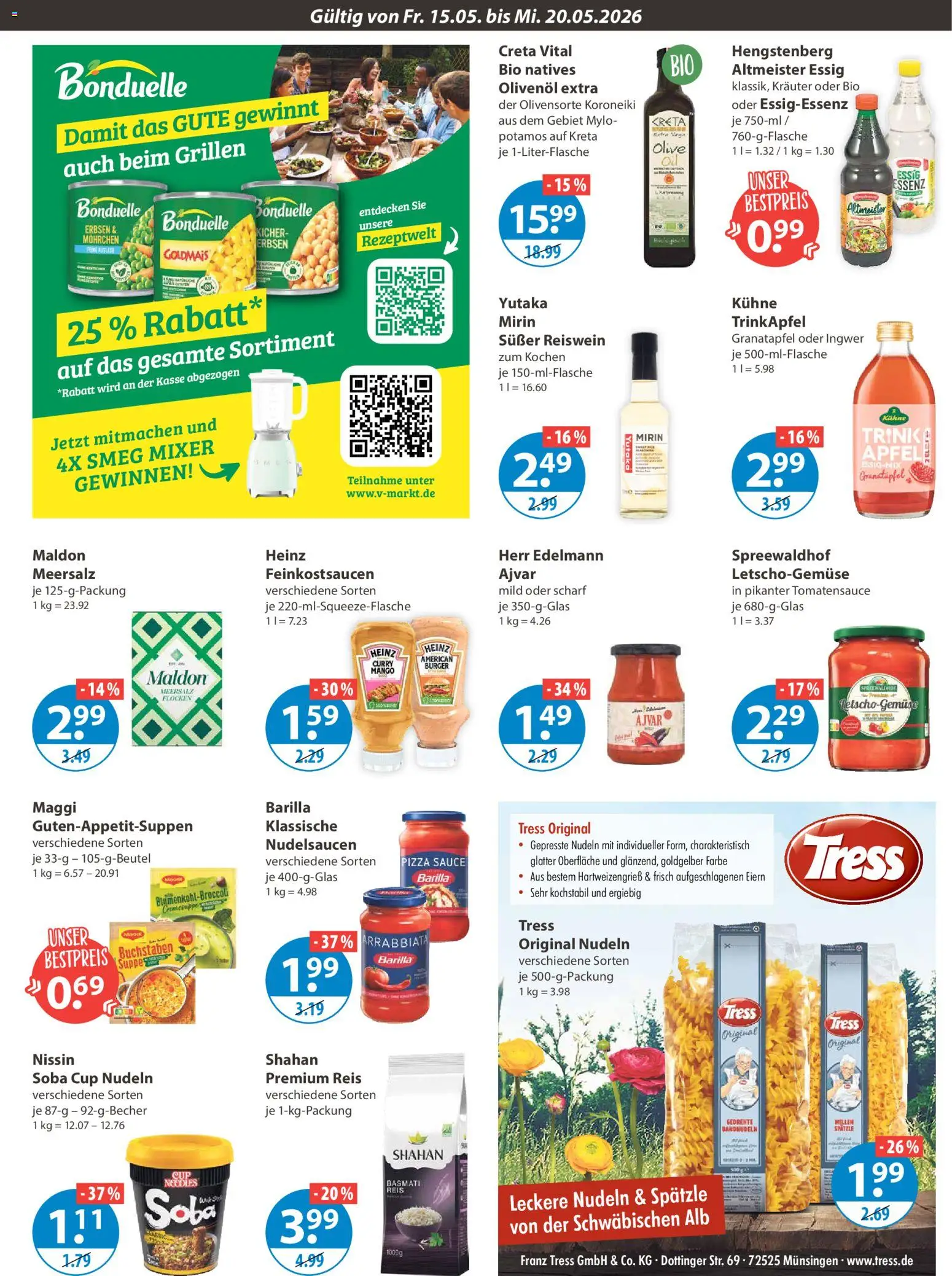 V-Markt Schwaben / Oberbayern – gültig ab 15.05.2026 | Seite: 7 | Produkte: Maggi, Barilla, Äpfel, Flocken