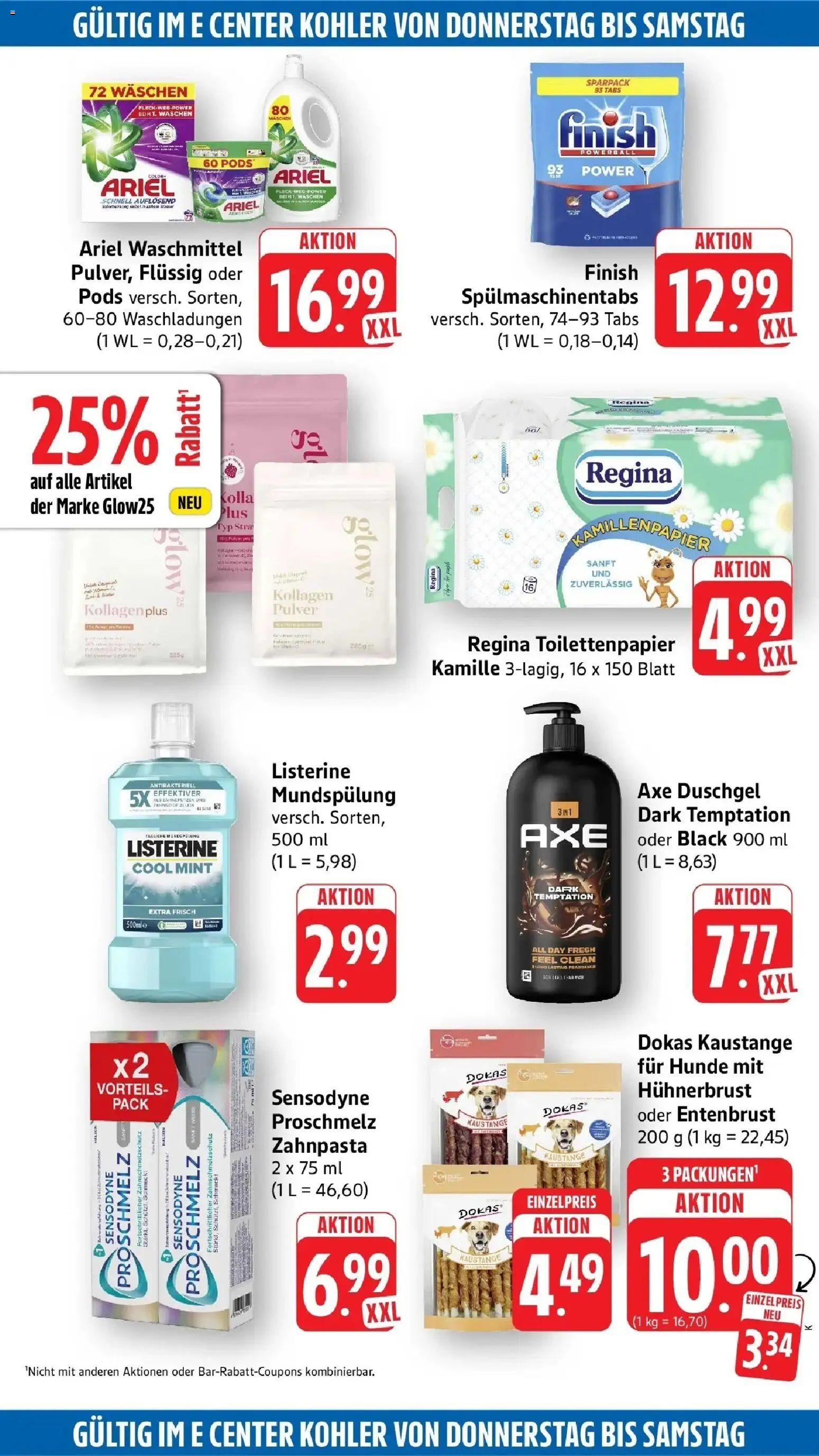 Edeka Prospekt Offenburg (ab 24.08.2026) » Angebote Online | Seite: 58 | Produkte: Ariel, Finish, Waschmittel, Axe