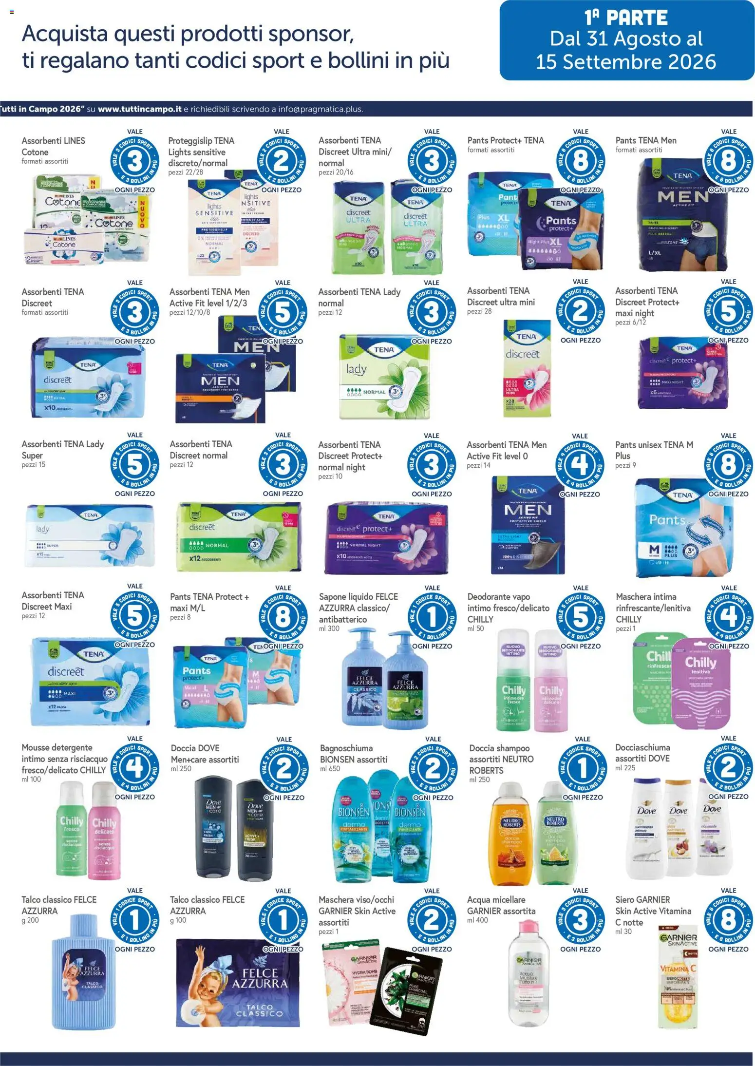 Volantino Famila del 31/08/2026 | Pagina: 9 | Prodotti: Shampoo, Maschera, Sapone, Deodorante