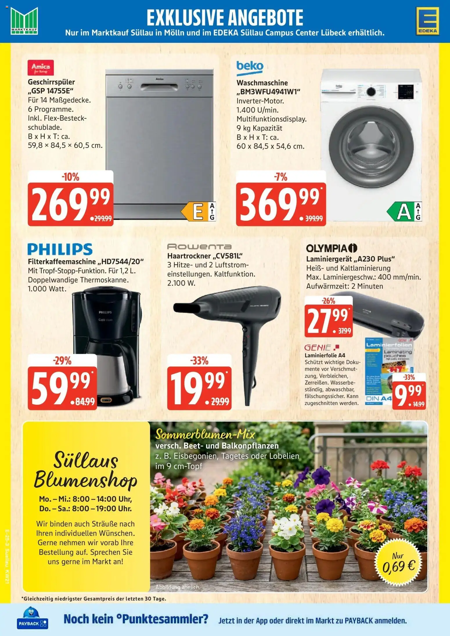 Edeka Prospekt Mölln – gültig ab 17.05.2026 | Seite: 25 | Produkte: Philips, Geschirrspüler, Haartrockner, Waschmaschine