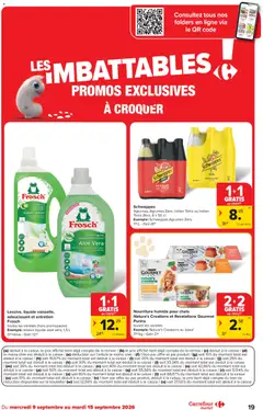 Carrefour market folder semaine 37 - Voorbeeld van een folder van Carrefour market, geldig van 09/09/2026 | Pagina: 19 | Producten: La, Vloeibaar wasmiddel, Folders, Wasmiddel