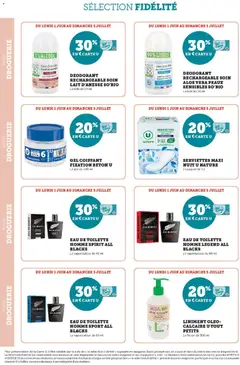Super U - Prévisualisation de Super U - Ma sélection Carte U Juin valide à partir de 01.06.2026 | Page: 14 | Produits: Eau de toilette, Vaporisateur, Lait, Jus