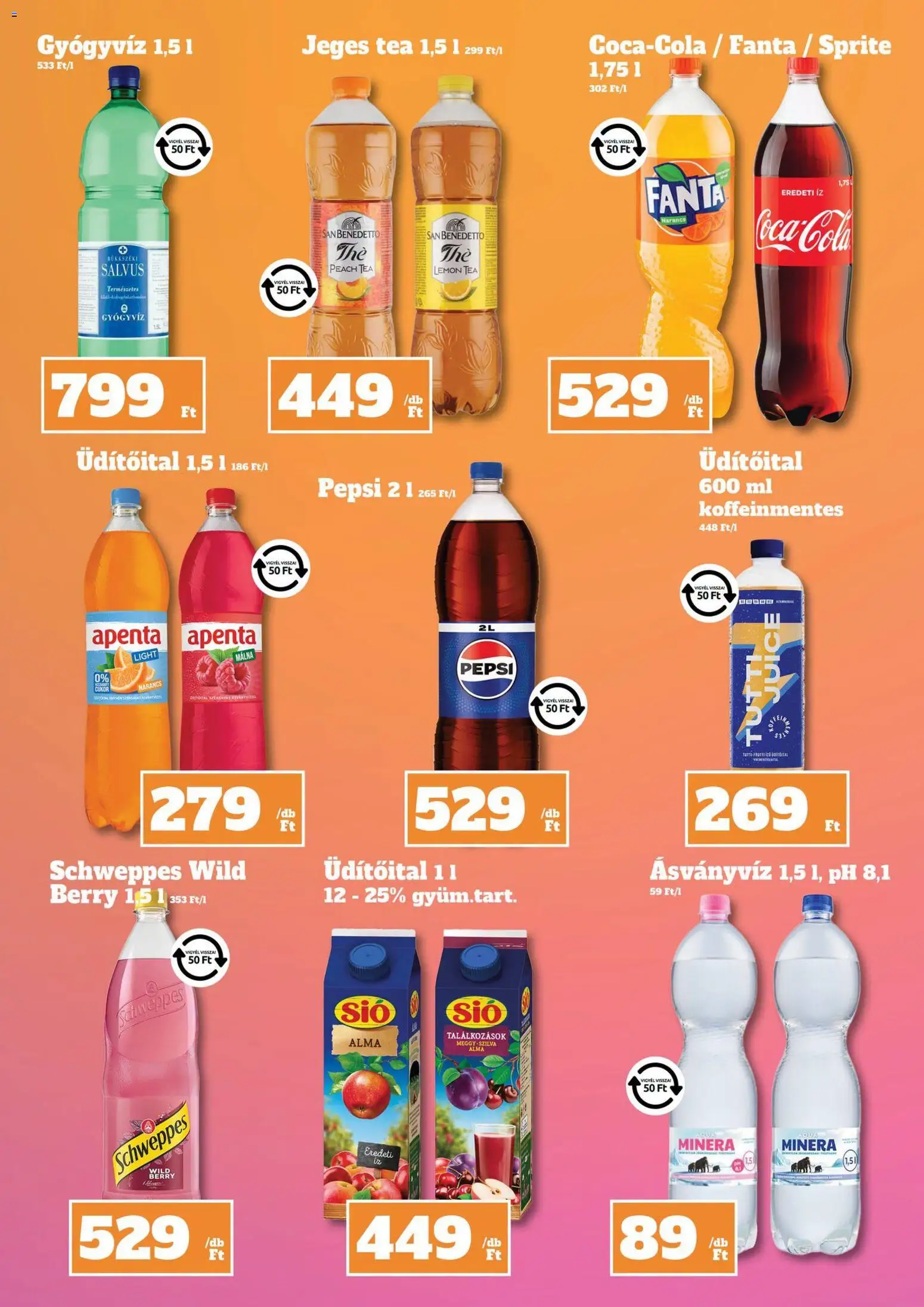 Vil-For akciós ujság - amely érvényes a következő dátumtól: 2026.10.08. | Oldal: 27 | Termékek: Fanta, Sprite, Szilva, Salvus