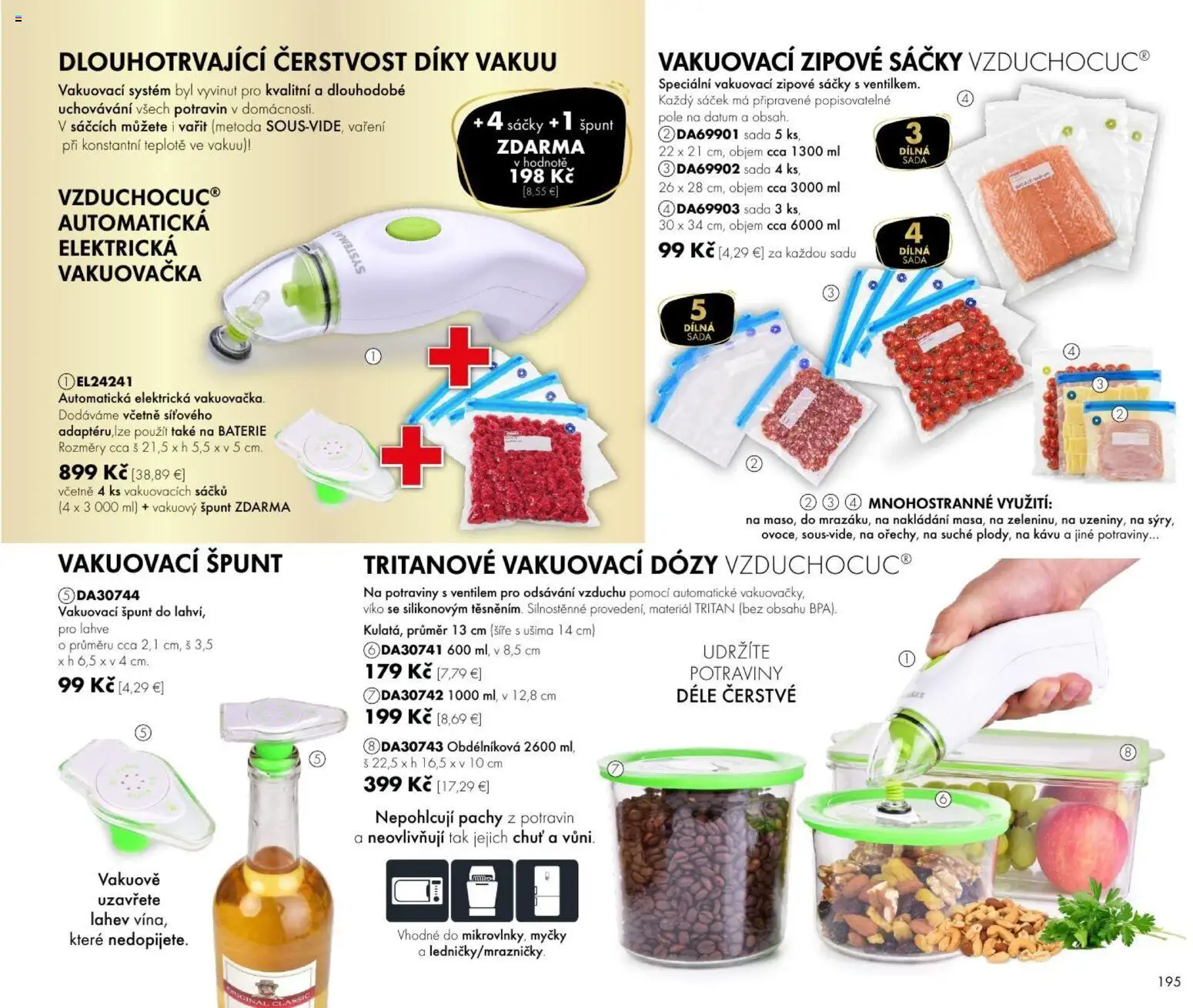 Nové Dedra akcie – leták je platný od 01.08.2026 | Strana: 95 | Produkty: Vákuovačka, Batérie