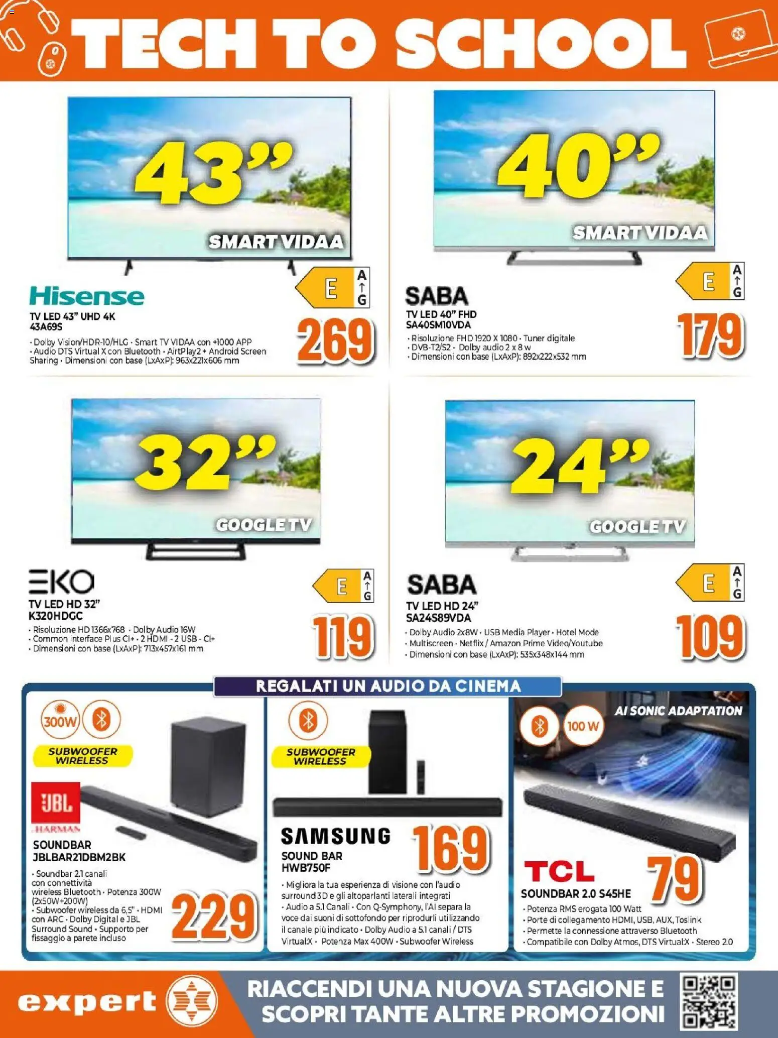 Volantino Expert del 20/08/2026 | Pagina: 17 | Prodotti: Soundbar, TV, USB, Samsung
