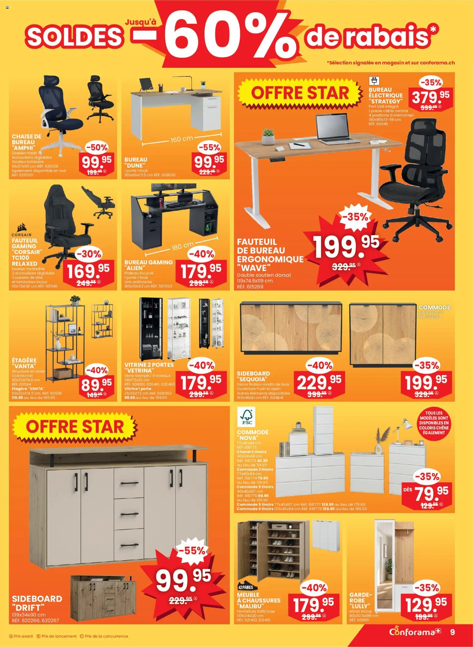 Conforama aktionen FR – gültig ab 24.06.2026 | Seite: 9 | Produkte: Vitrine, Usb, Sideboard