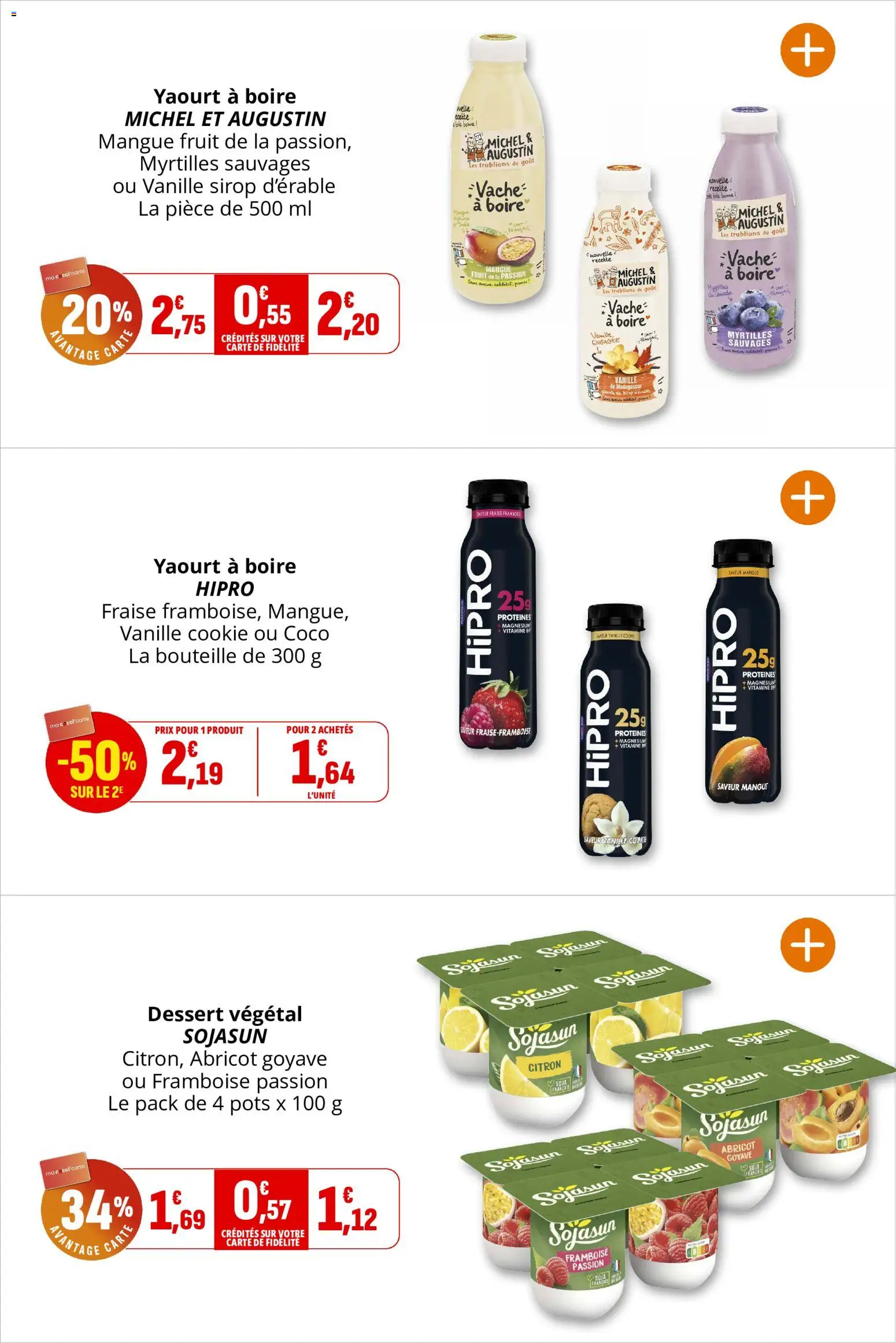 {H1} | Page: 21 | Produits: Abricot, Fraise, Mangue, Yaourt à boire