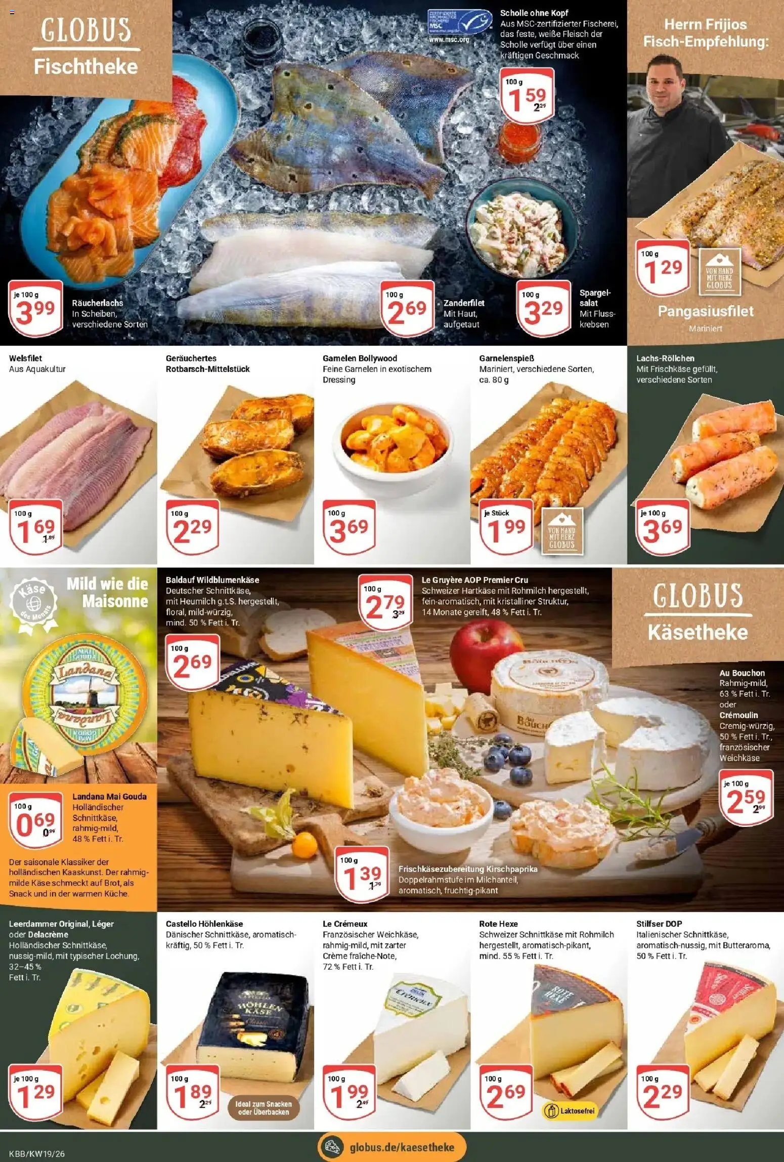 Globus Prospekt Koblenz-Bubenheim	 – gültig ab 04.05.2026 | Seite: 9 | Produkte: Käse, Garnelen, Spargel, Frischkase