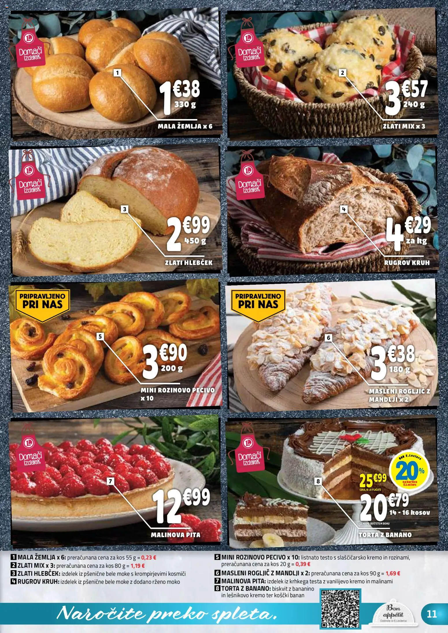 Novi E.leclerc katalog ponudbe – veljaven od 02.09.2026 | Stran: 11 | Izdelki: Pita, Torta, Kruh, Kosmici