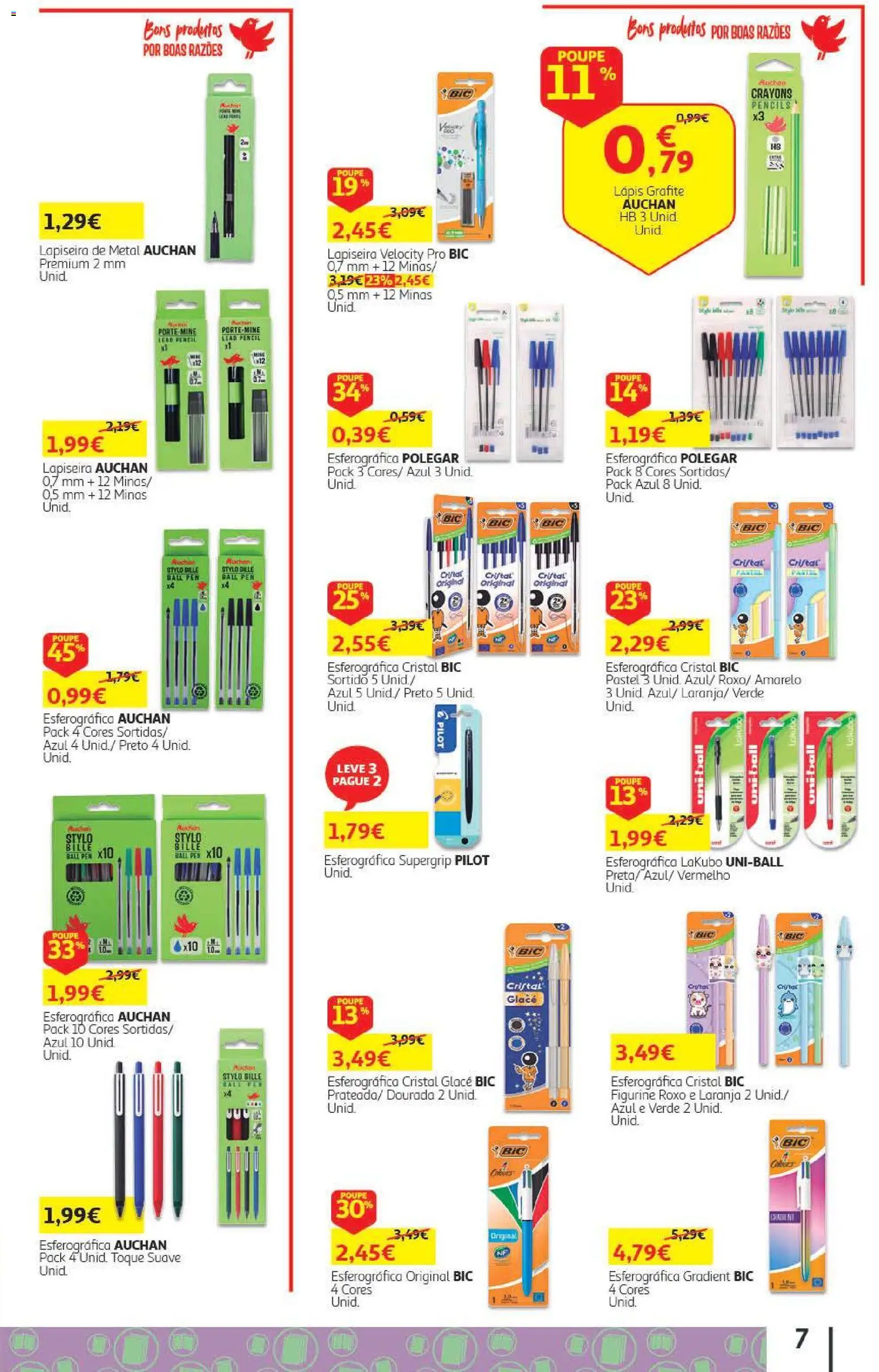 Auchan - Folheto Escolar  Têxtil Criança │ válido de 04/09/2026 | Página: 7 | Produtos: Dourada