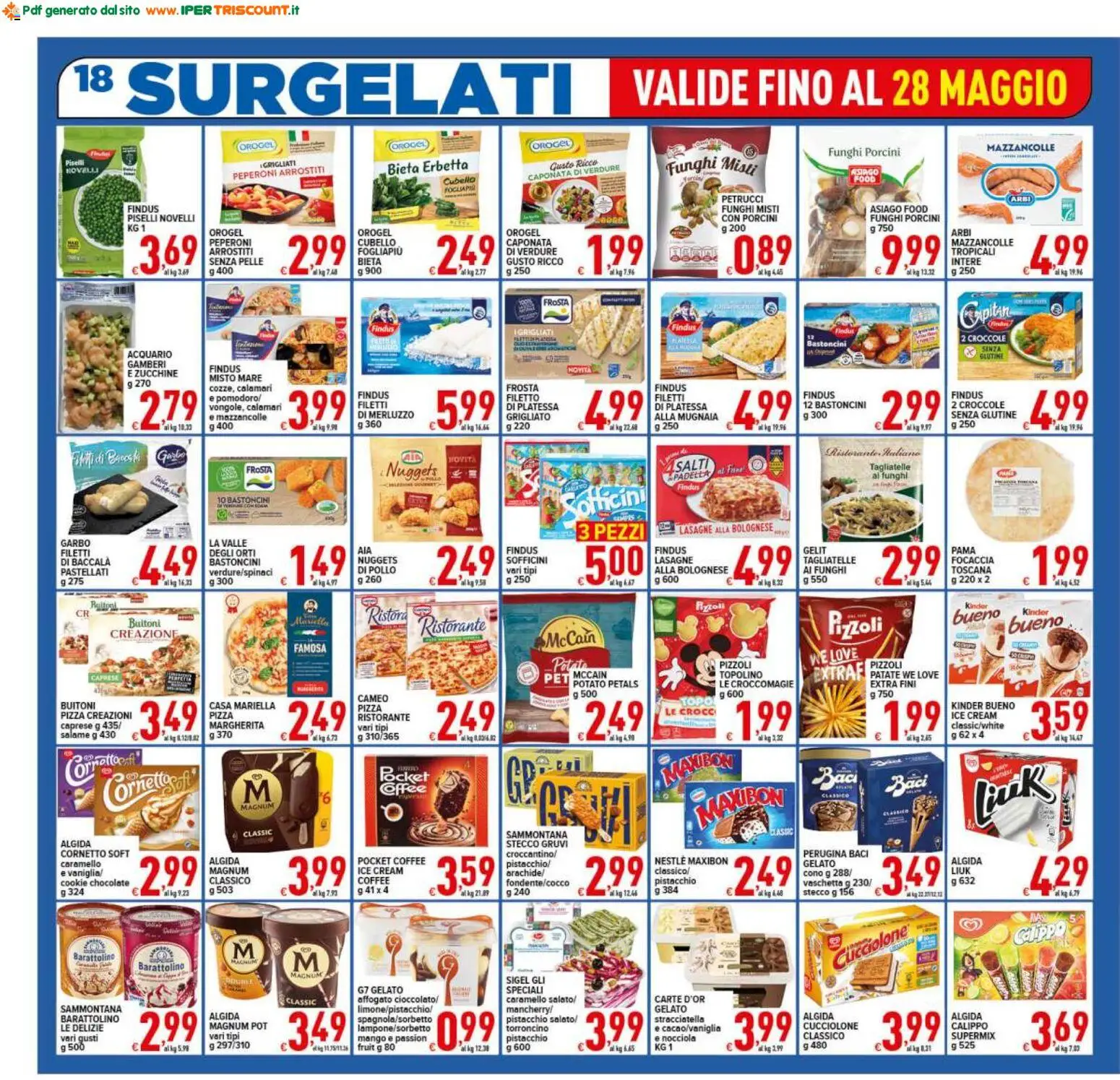 Volantino Ipertriscount del 20.05.2026 | Pagina: 18 | Prodotti: Pizza, Focaccia, Verdure, Stracciatella