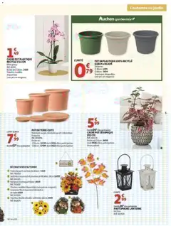 Auchan - Prévisualisation de Jardinière tournesol et pivoines artificielles 36cm, Jardinière avec tournesol et pivoines artificielles. valide à partir de 22/09/2026 | Page: 5 | Produits: Figurine, Fleurs, Porte, Pot en terre cuite