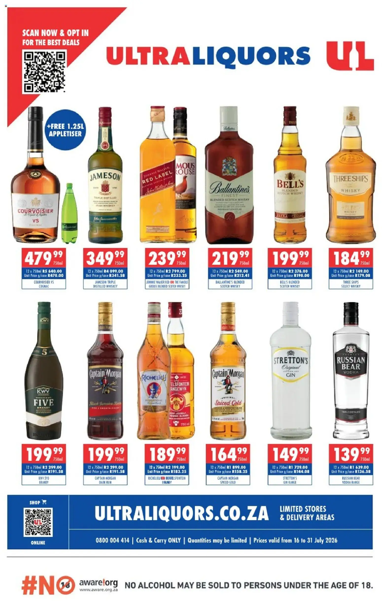Ultra Liquors Specials (16/07/2026 catalogue cover