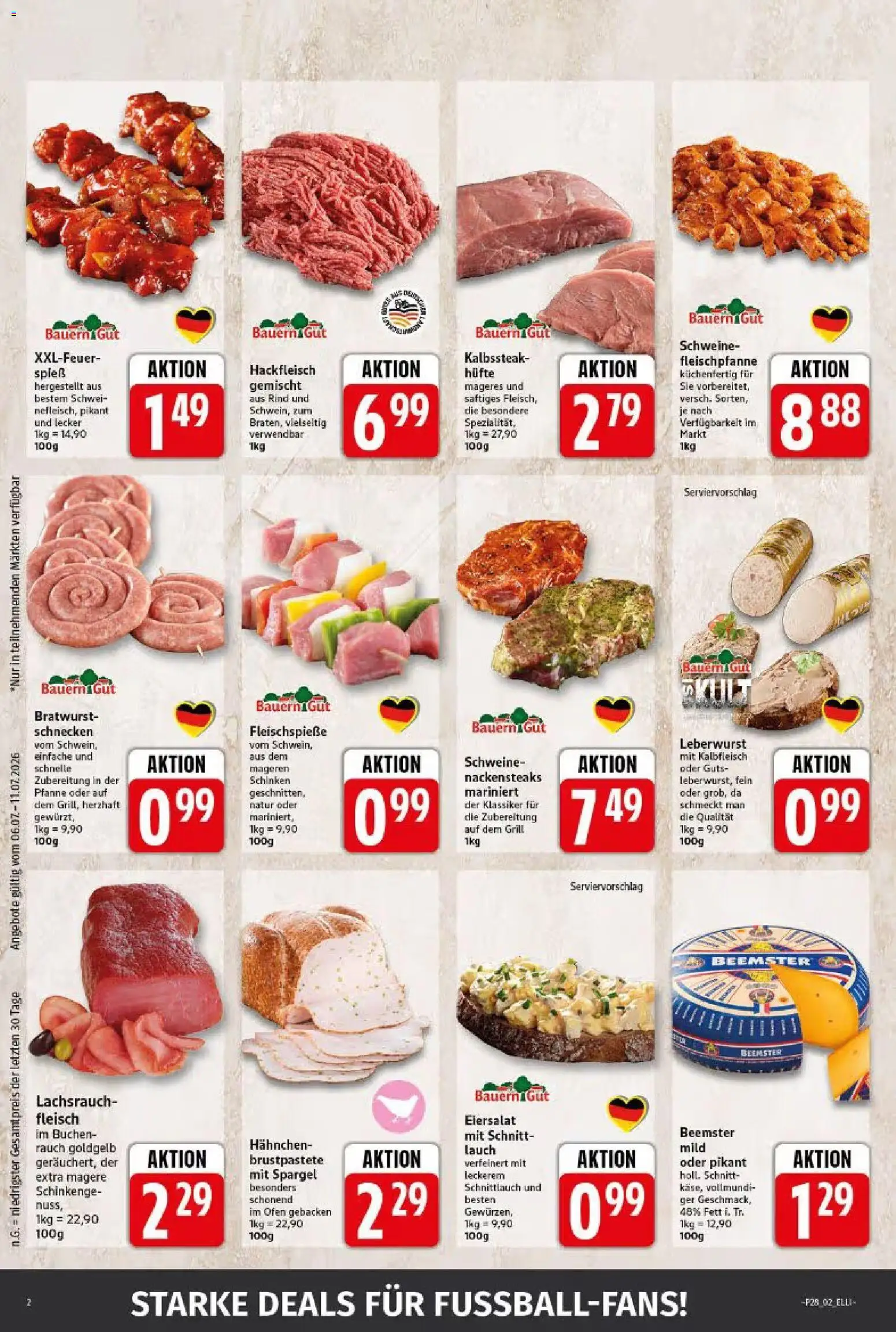 Elli Markt Prospekt Langenberg – gültig ab 06.07.2026 | Seite: 2 | Produkte: Nackensteaks, Hahnchen, Spargel, Fleisch