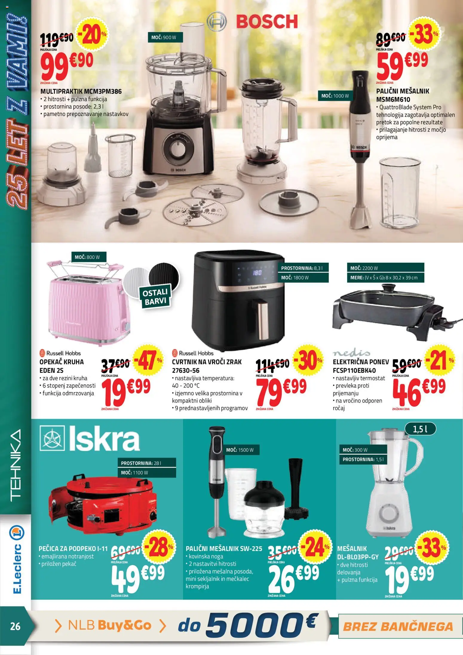 Novi E.leclerc katalog ponudbe – veljaven od 19.08.2026 | Stran: 6 | Izdelki: Mesalnik, Pecica, Termostat, Prevleka