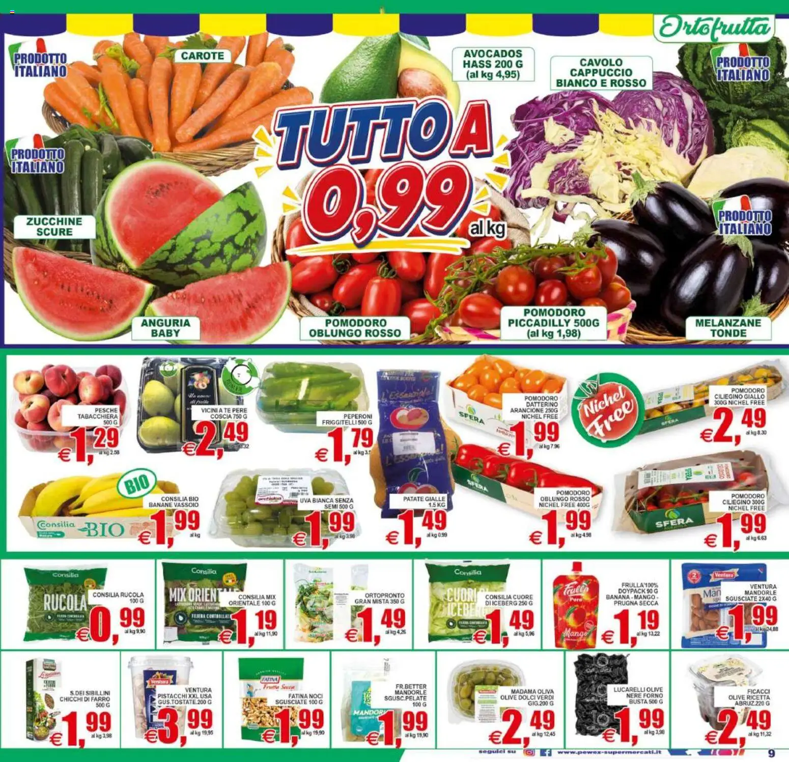 Volantino Pewex del 31/07/2026 | Pagina: 9 | Prodotti: Rucola, Noci, Pistacchi, Vassoio