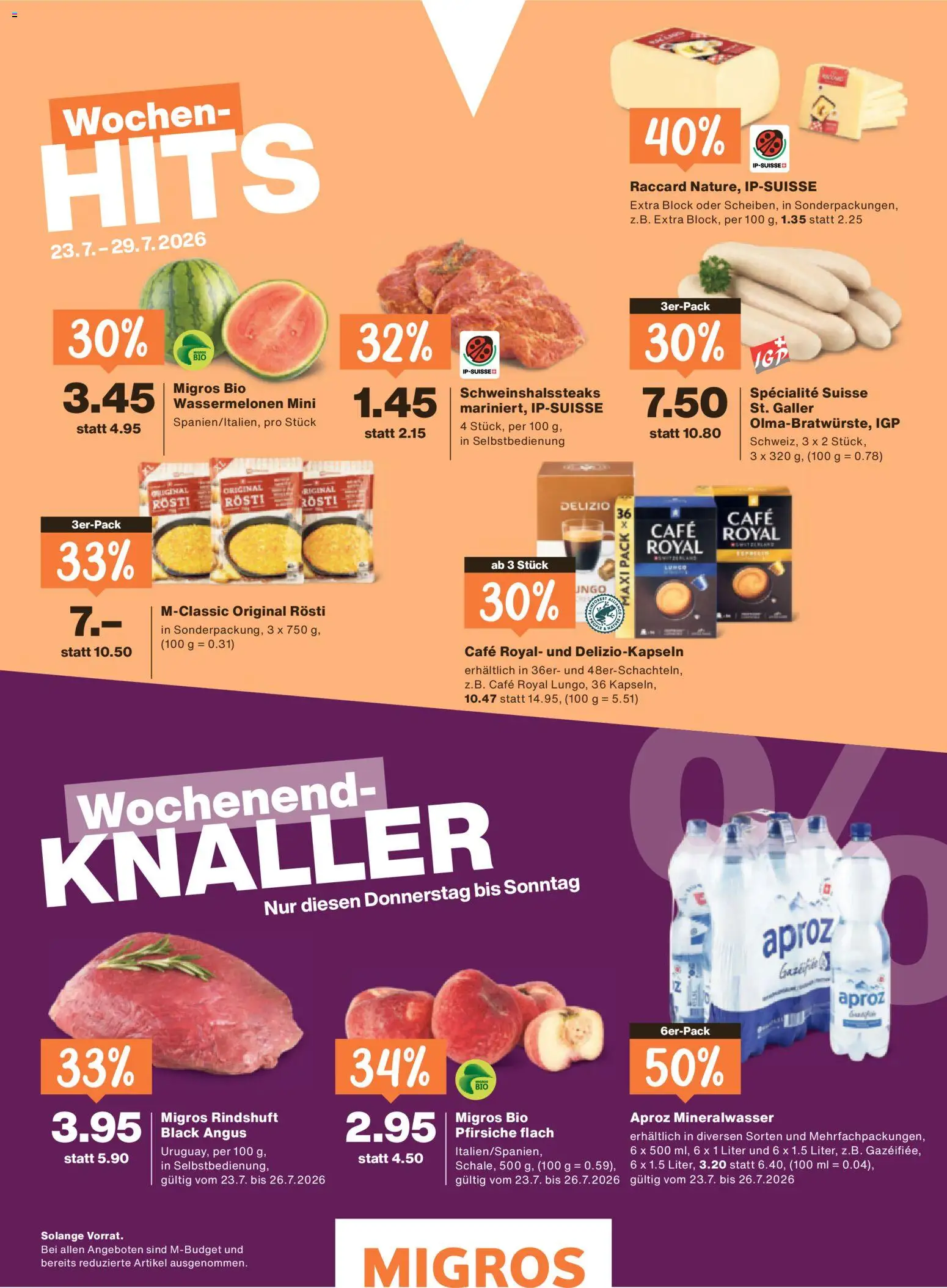 Migros aktionen Magazin – gültig ab 22.07.2026 | Seite: 48 | Produkte: Mineralwasser
