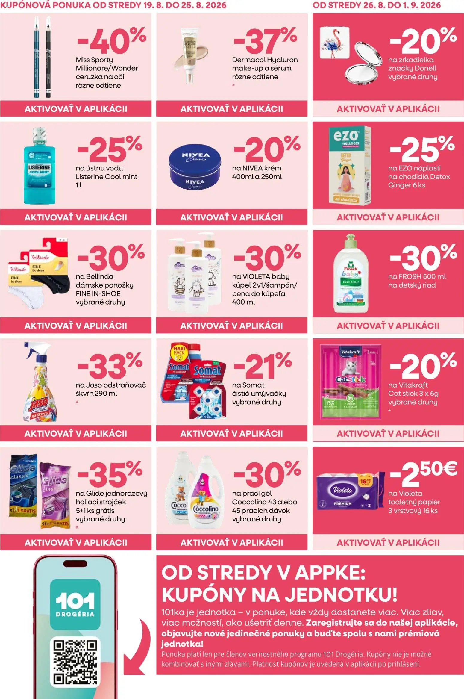 Nové 101 drogerie akcie – leták je platný od 19.08.2026 | Strana: 6 | Produkty: Strojček, Holiaci strojček, Toaletný papier, Ponožky