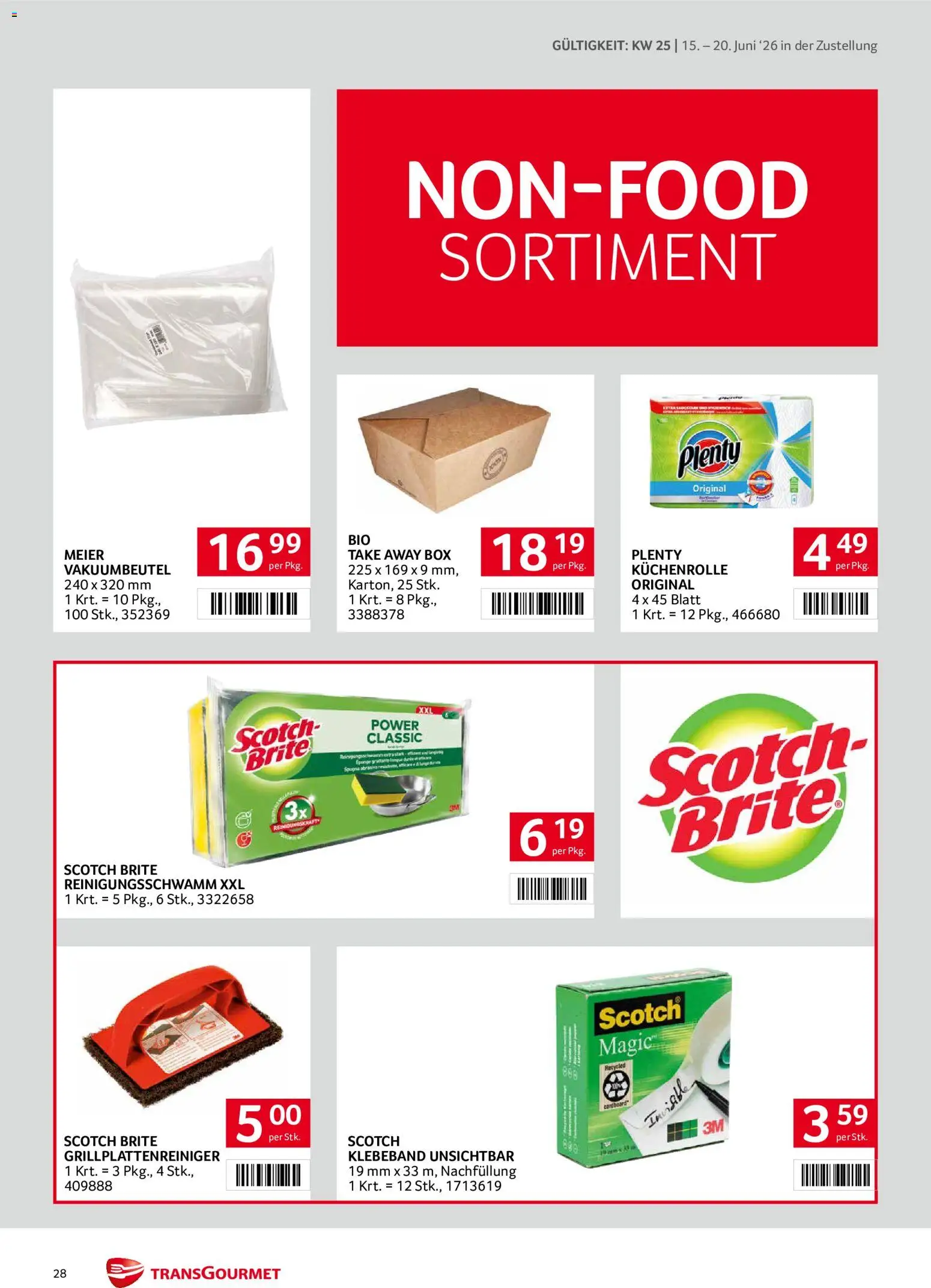 Transgourmet Zustellaktion gültig ab 15.06.2026 | Seite: 28 | Produkte: Box