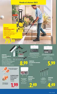 Vista previa Lidl folleto de bazar válido desde el 25.05.2026 | Página: 25 | Productos: Hidrolimpiadora, Manguera, Cable, Adaptador