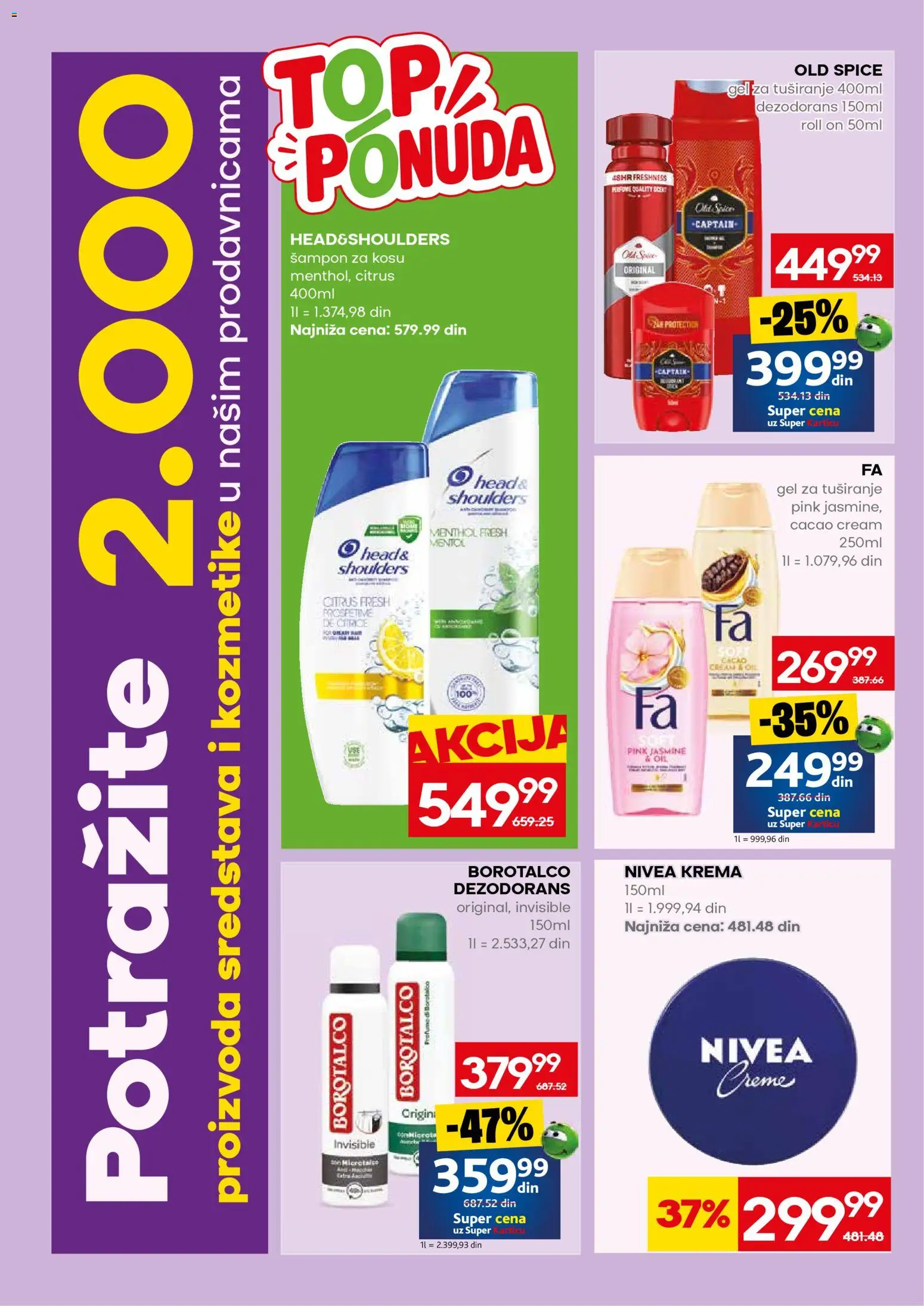 Mercator katalog - važi od 31.08.2026 | Strana: 50 | Proizvode: Nivea, Šampon, Krema, Gel za tuširanje