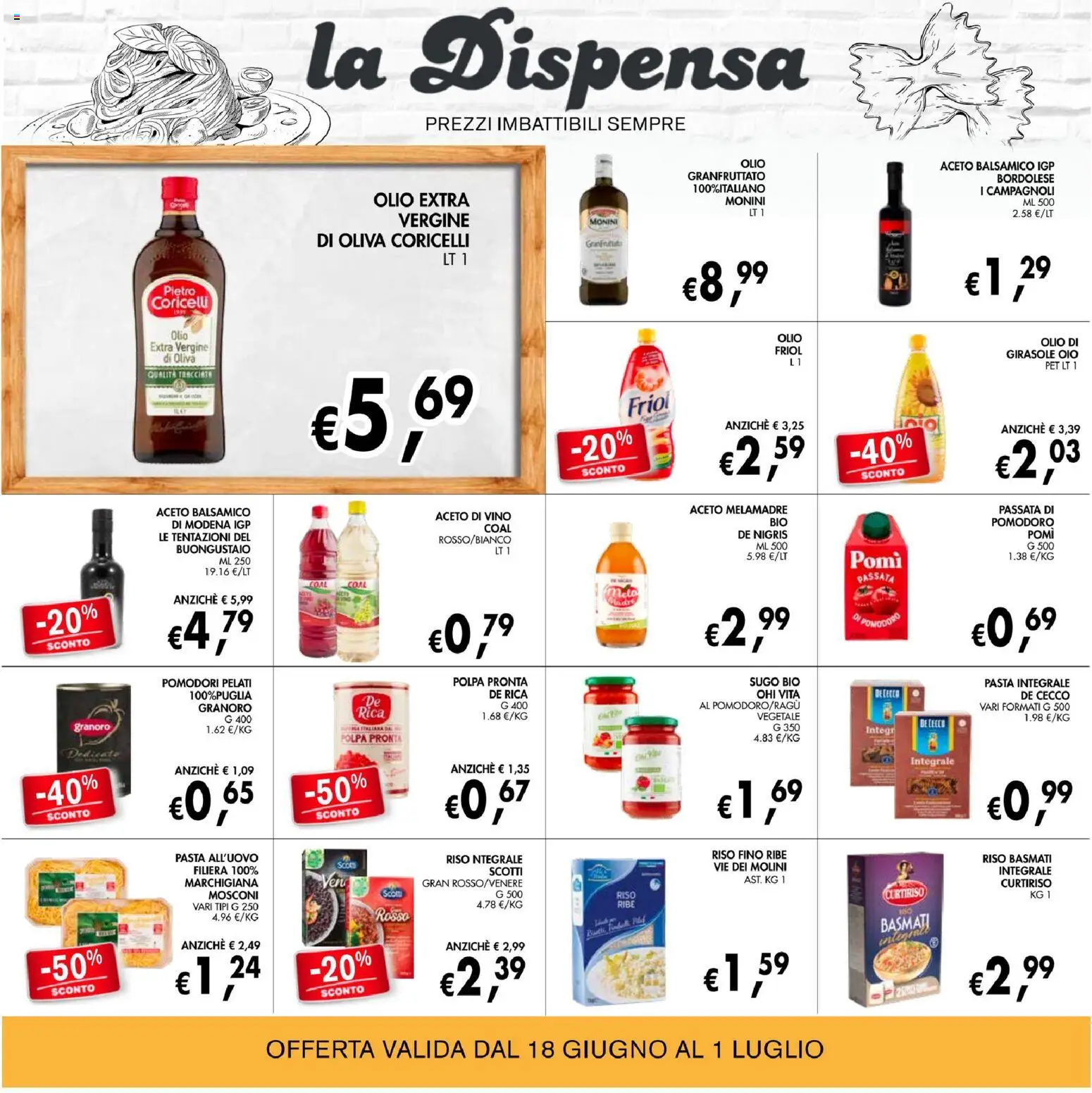 Volantino Coal del 18.06.2026 | Pagina: 12 | Prodotti: Riso, Pomodoro, Olio, Sugo