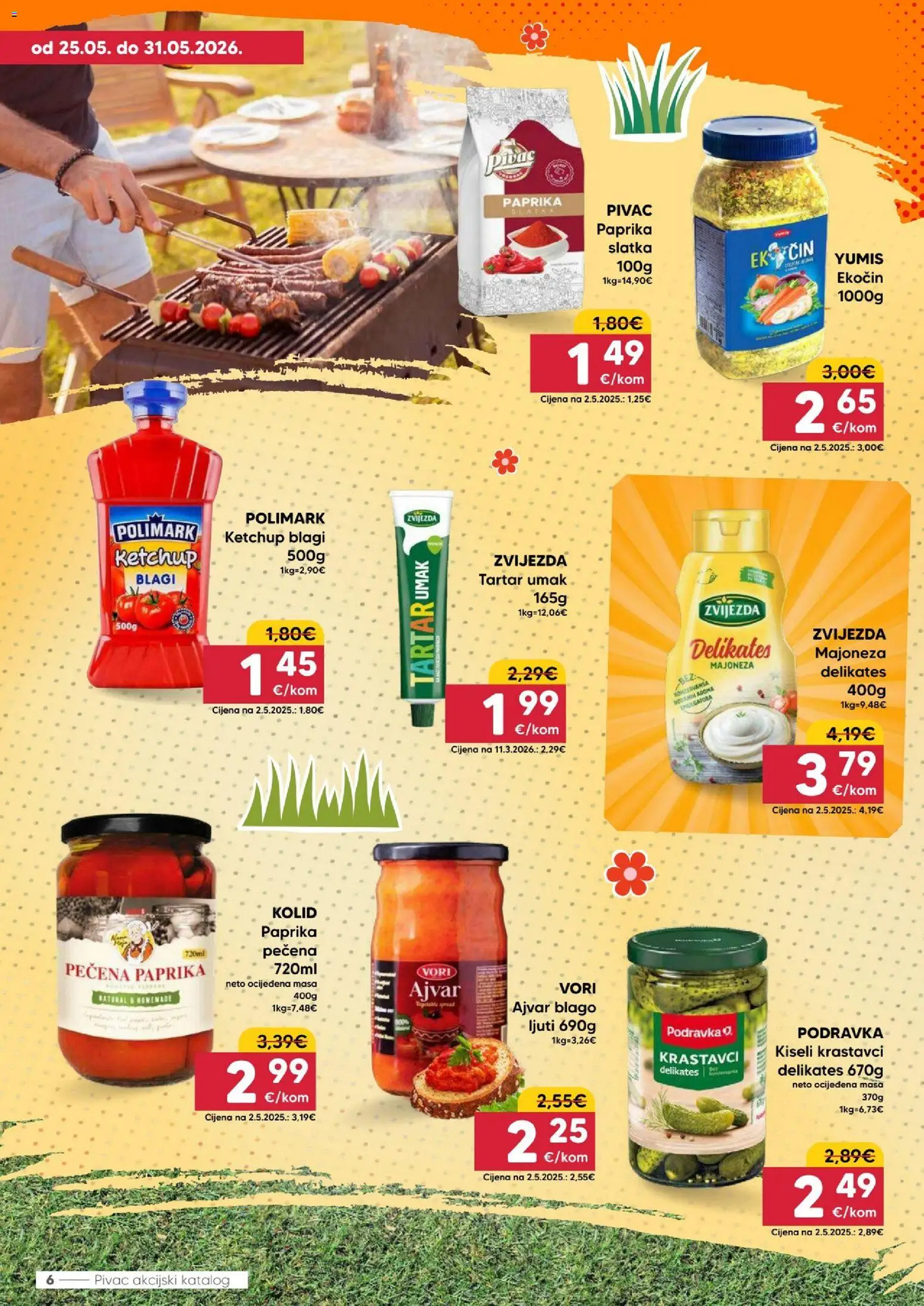 Pivac katalog | vrijedi od 25.05.2026 | Stranica: 6 | Proizvodi: Podravka, Ajvar, Paprika, Krastavci